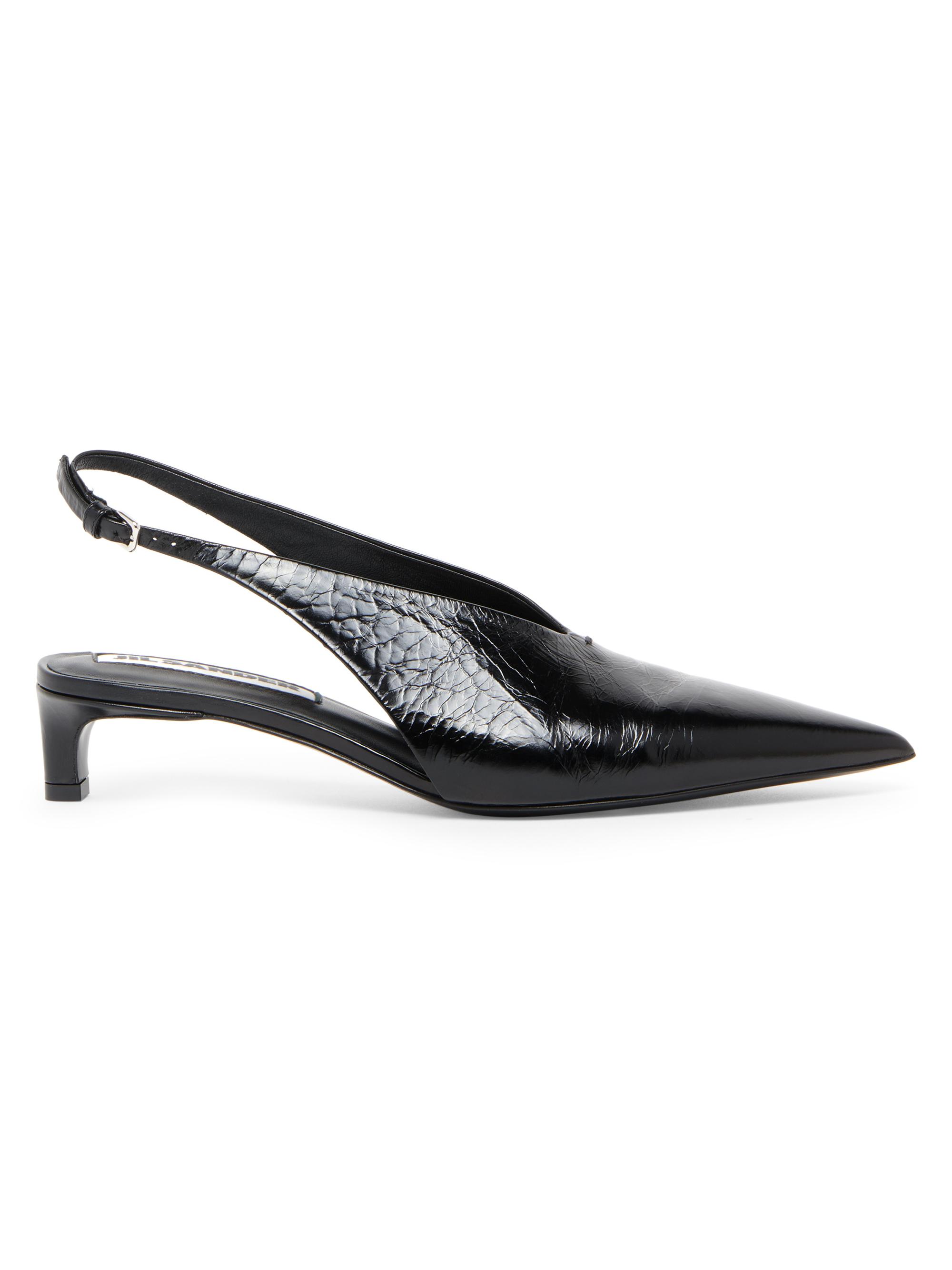 Jil Sander Women's 35MM Leather Slingback Pumps - Black