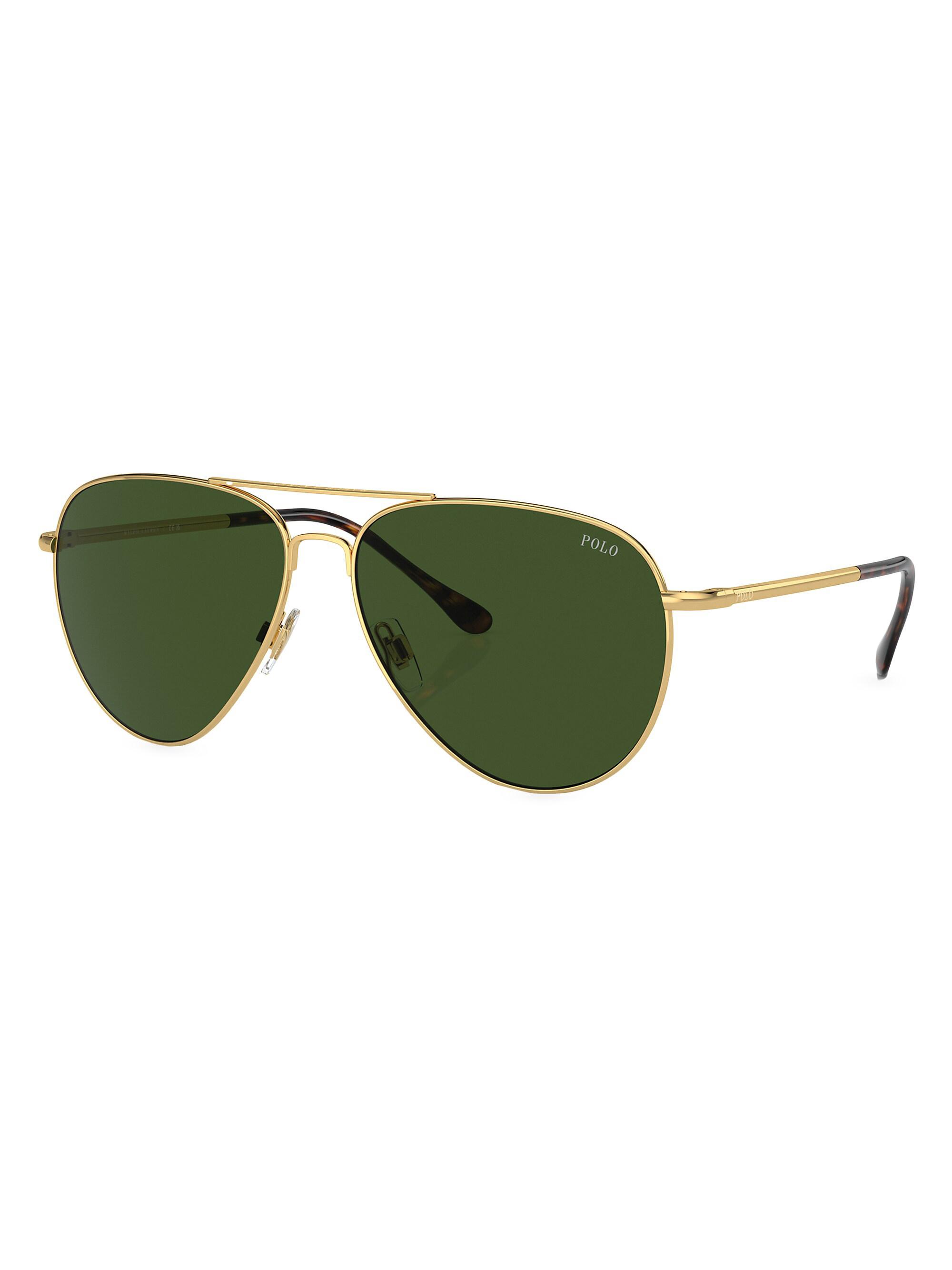 Polo Ralph Lauren 62MM Aviator Sunglasses Saks Fifth Avenue