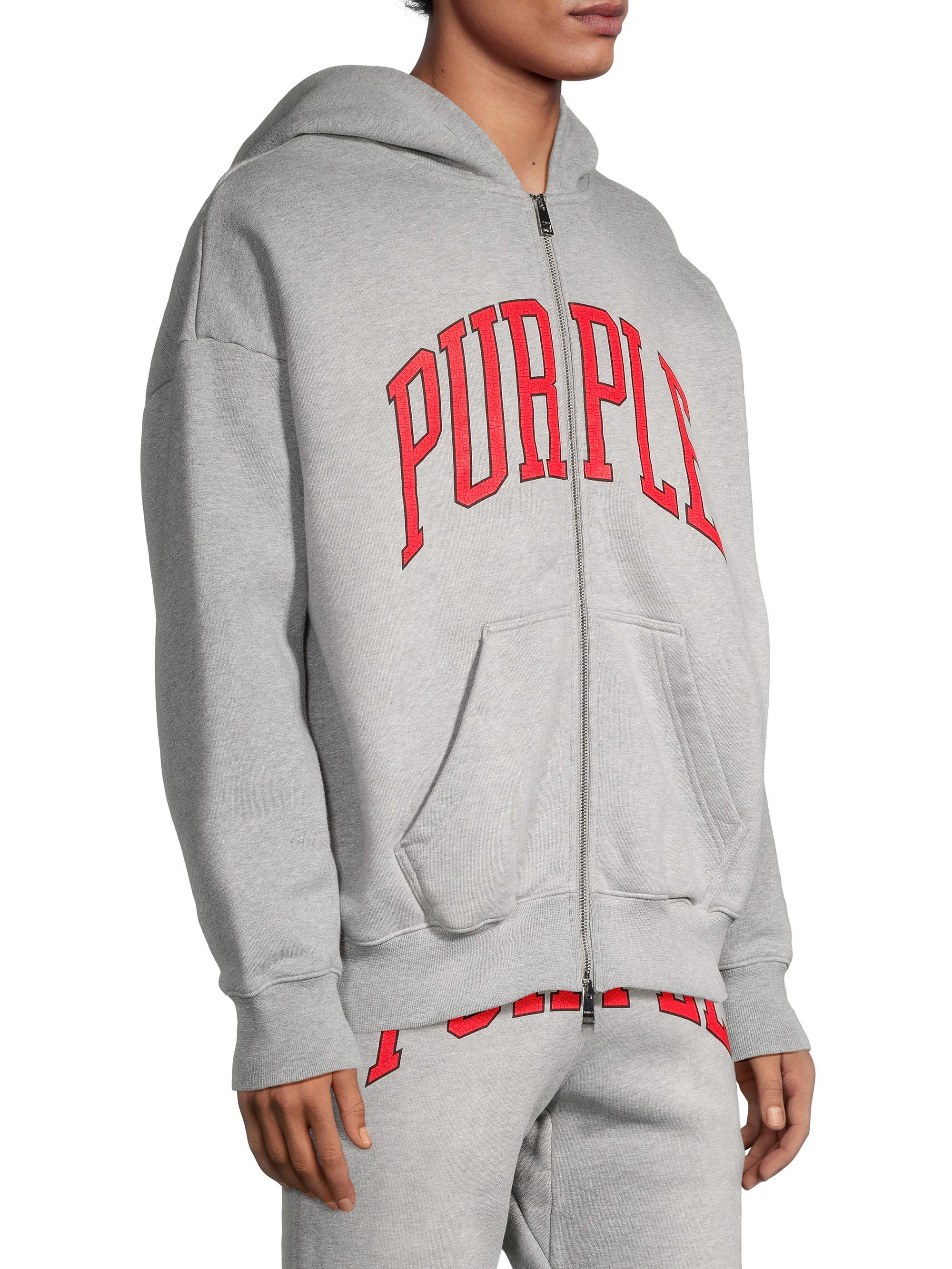 Purple Brand Logo Fleece Zip-Up Hoodie | Saks Fifth Avenue