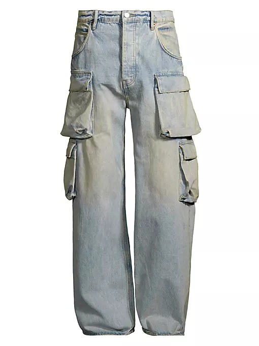 Purple Brand - Relaxed Double Cargo Wide-Leg Jeans