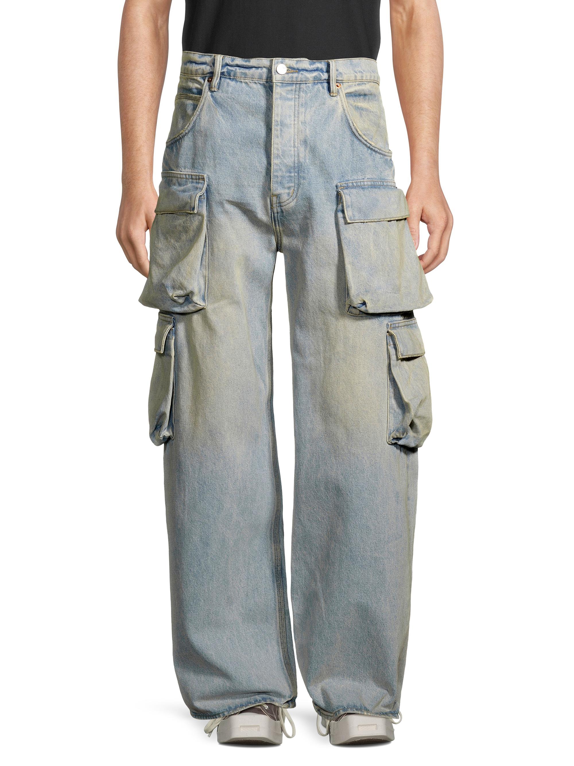 Purple Brand Relaxed Double Cargo Wide-Leg Jeans | Saks Fifth Avenue