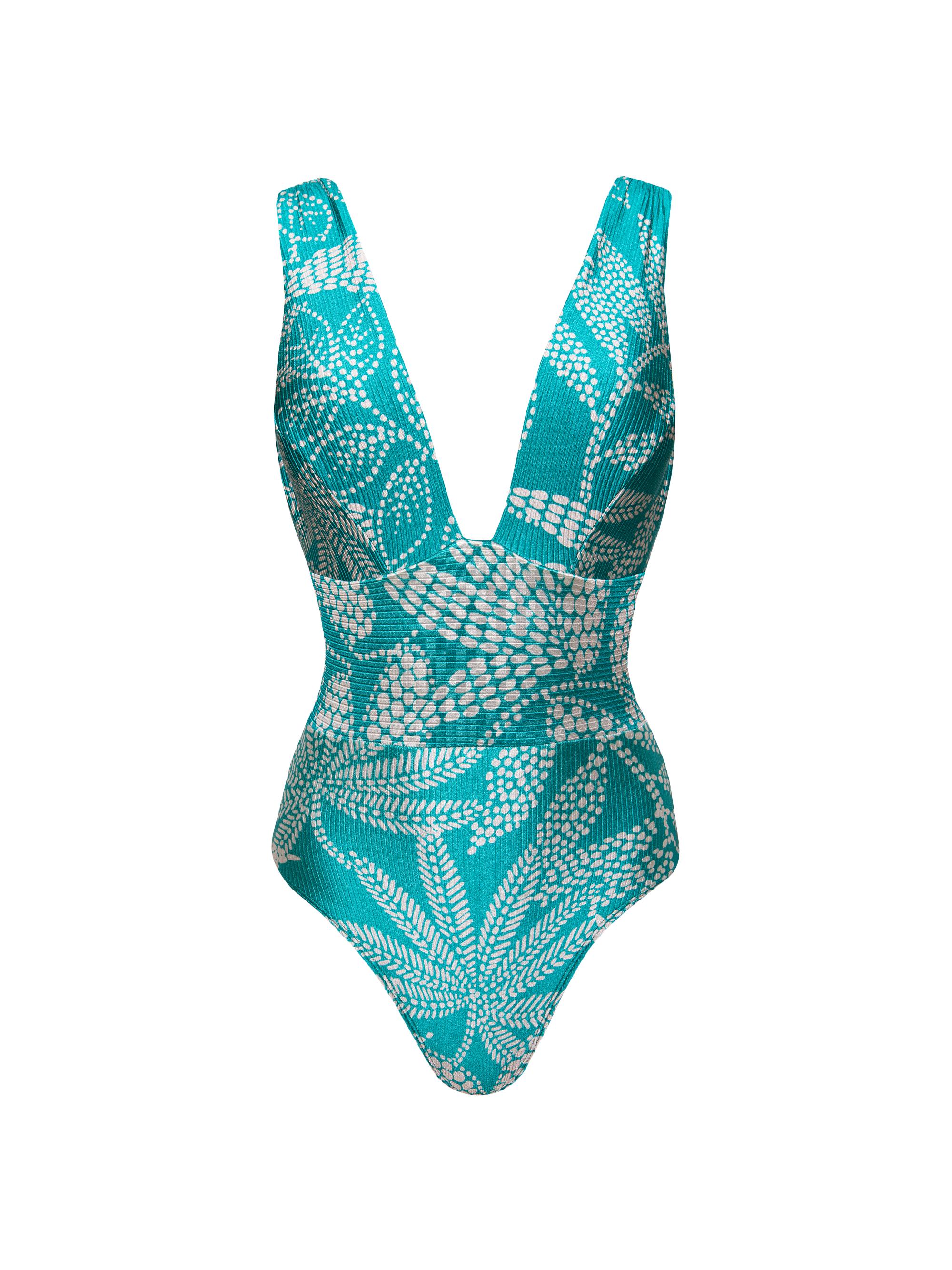 Robin Piccone Women's Romy Lace-Up One-Piece Swimsuit - Ocean