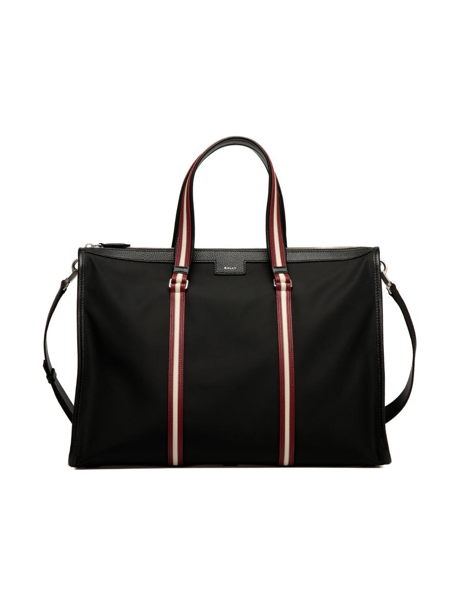 Bally Code Leather-Trimmed Nylon Tote Bag | Saks Fifth Avenue