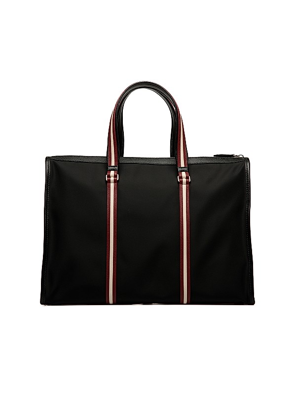 Shop Bally Code Leather-Trimmed Nylon Tote Bag | Saks Fifth Shop Bally Code Leather-Trimmed Nylon Tote Bag | Saks Fifth