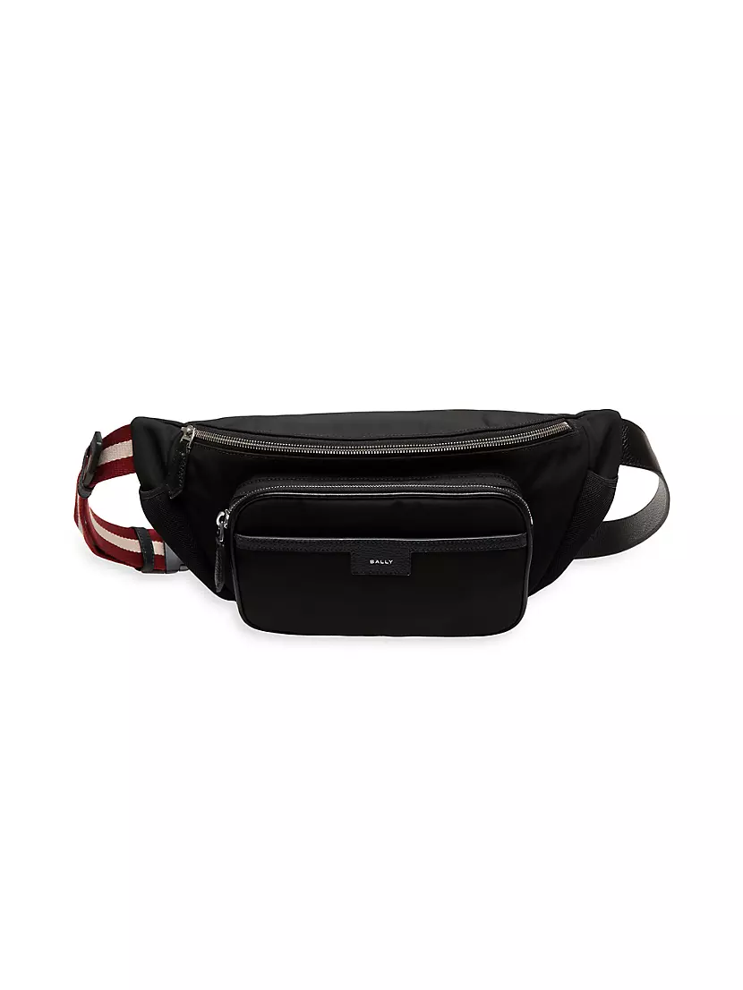 Code Nylon & Leather Belt Bag