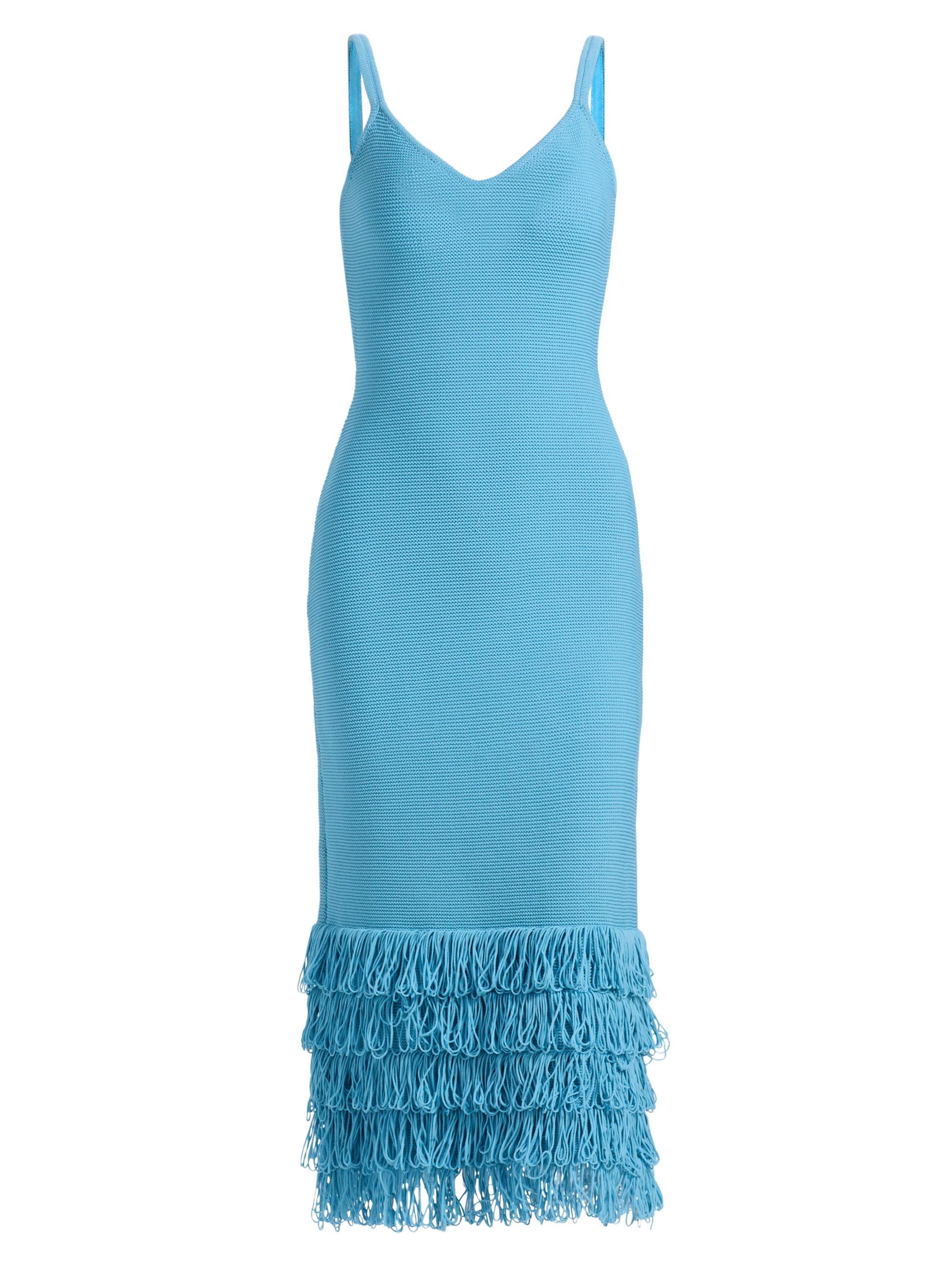 Amur Women's Decker Fringe Midi-Dress - Waterfall