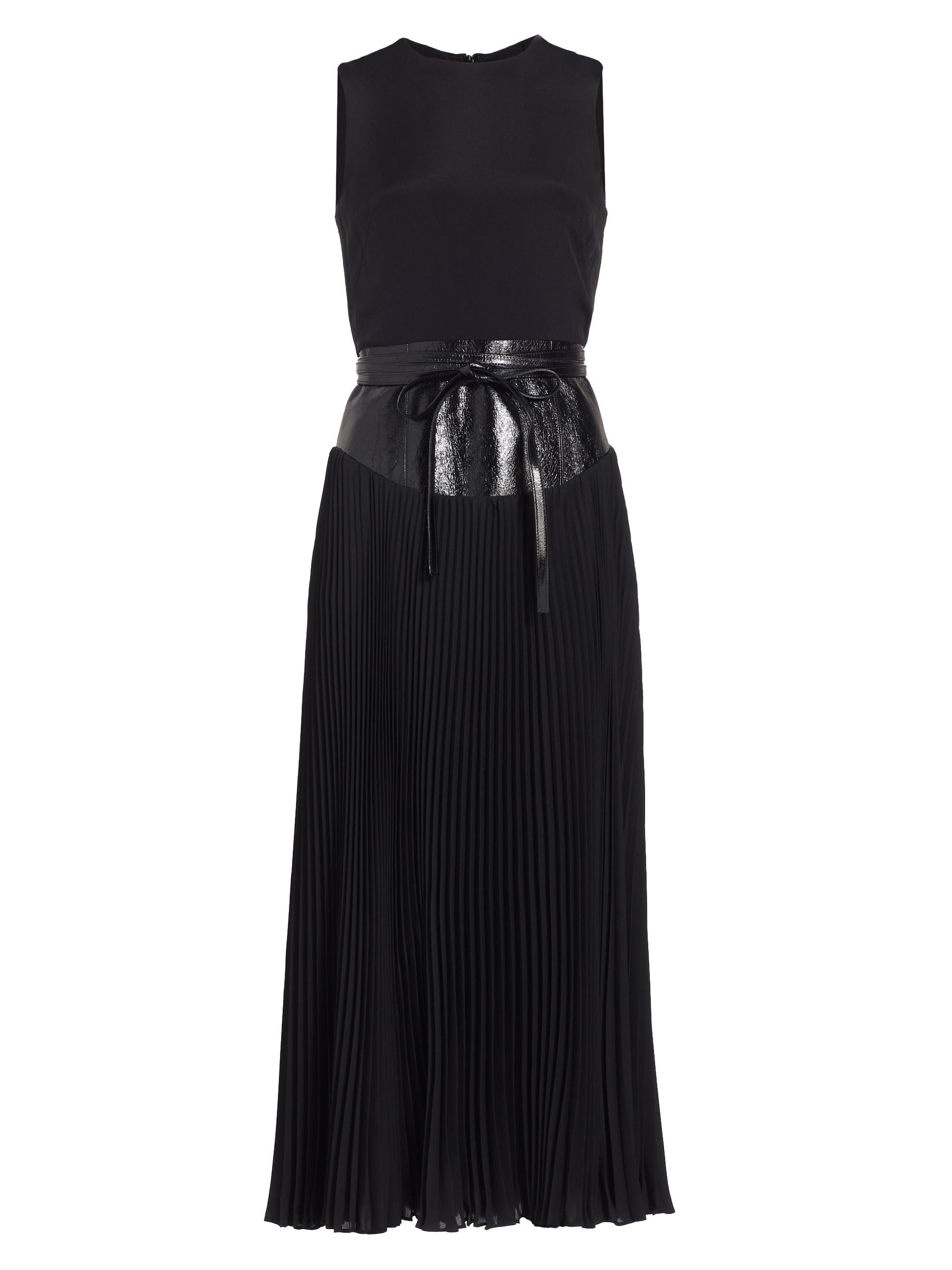 Brandon Maxwell Pleated-Skirt Silk Maxi Dress | Saks Fifth Avenue