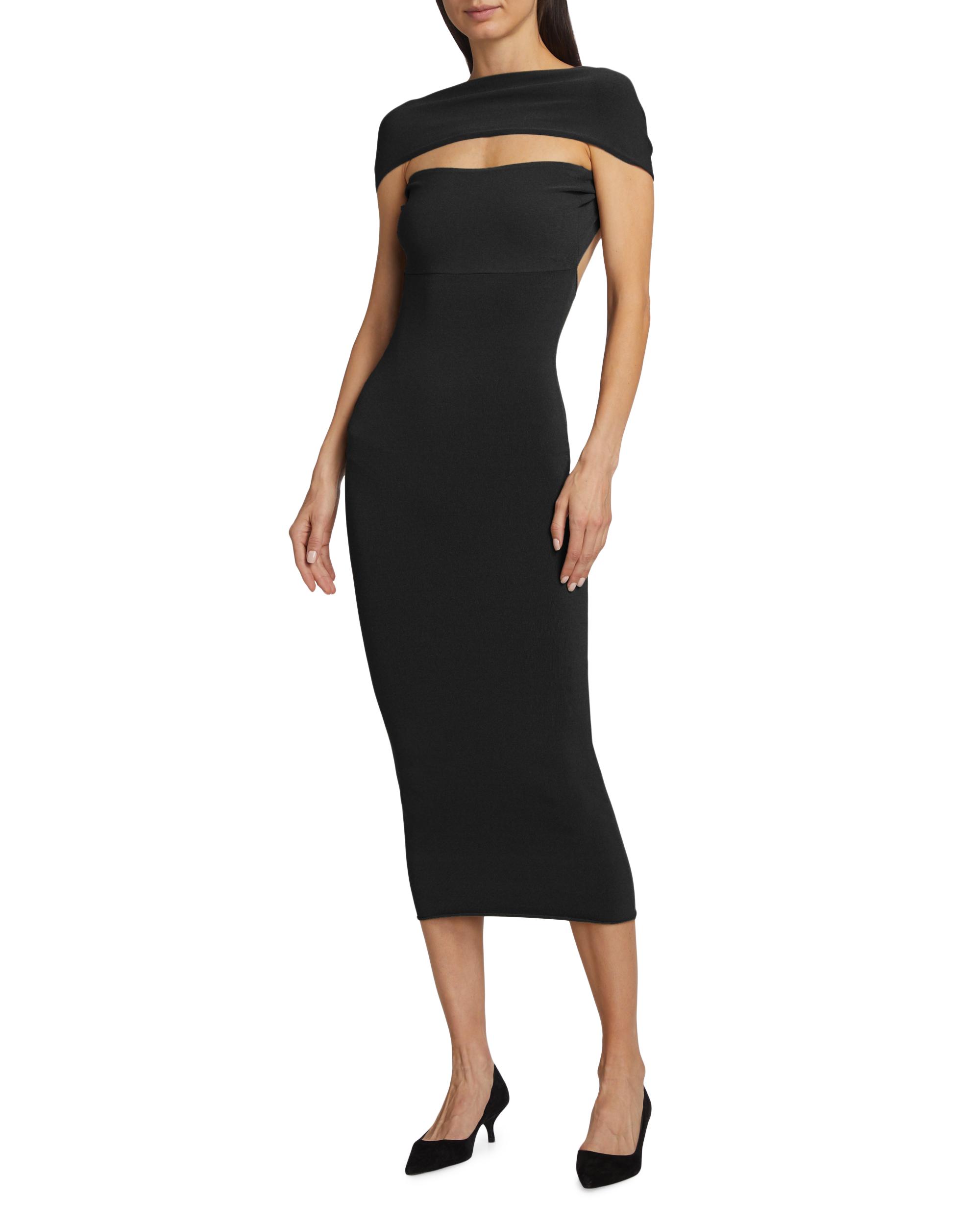 toteme slip through knit dress Slip-Through Midi-Dress rust color