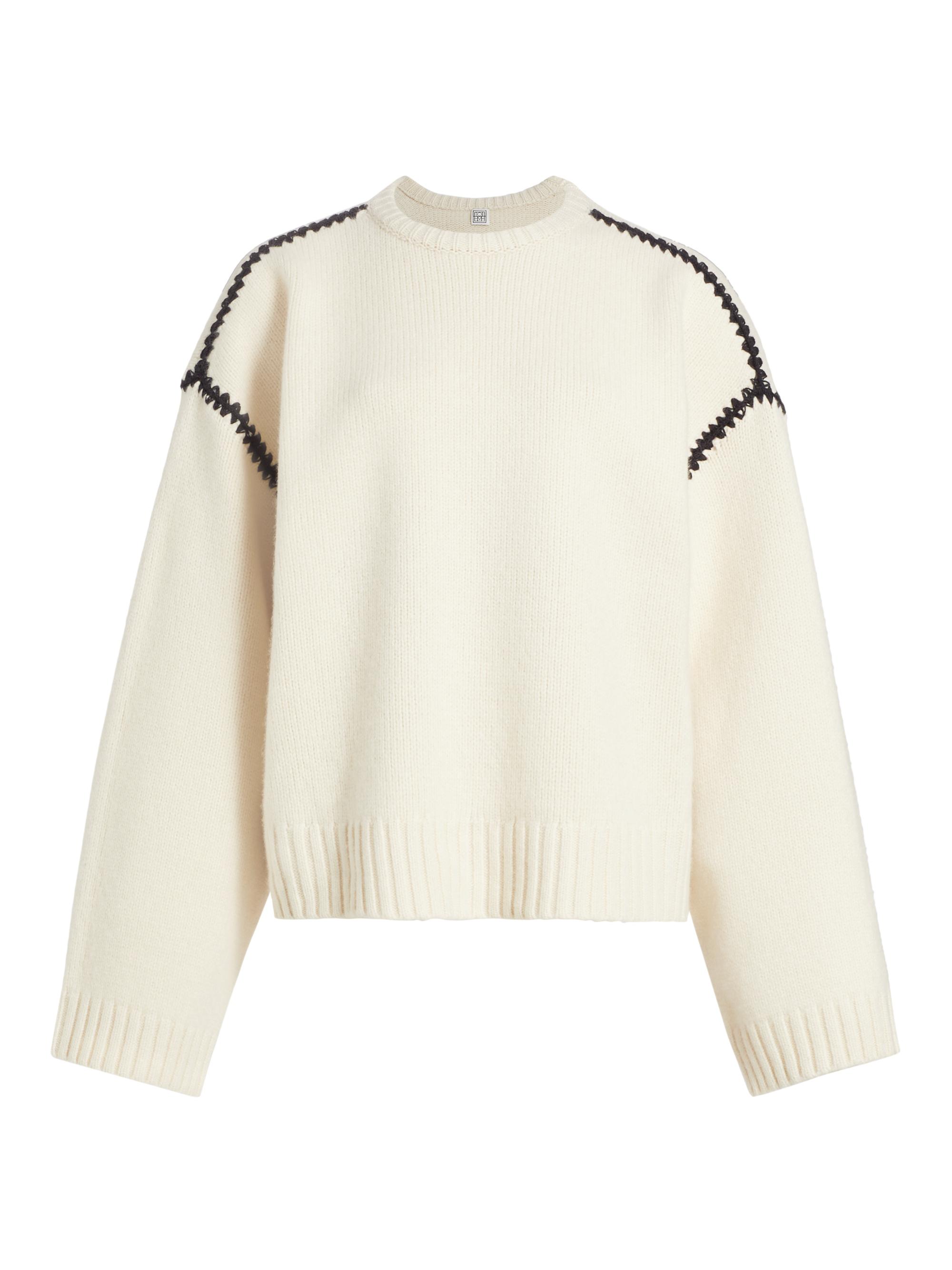 Toteme Wool-Cashmere Embroidered Sweater | Saks Fifth Avenue