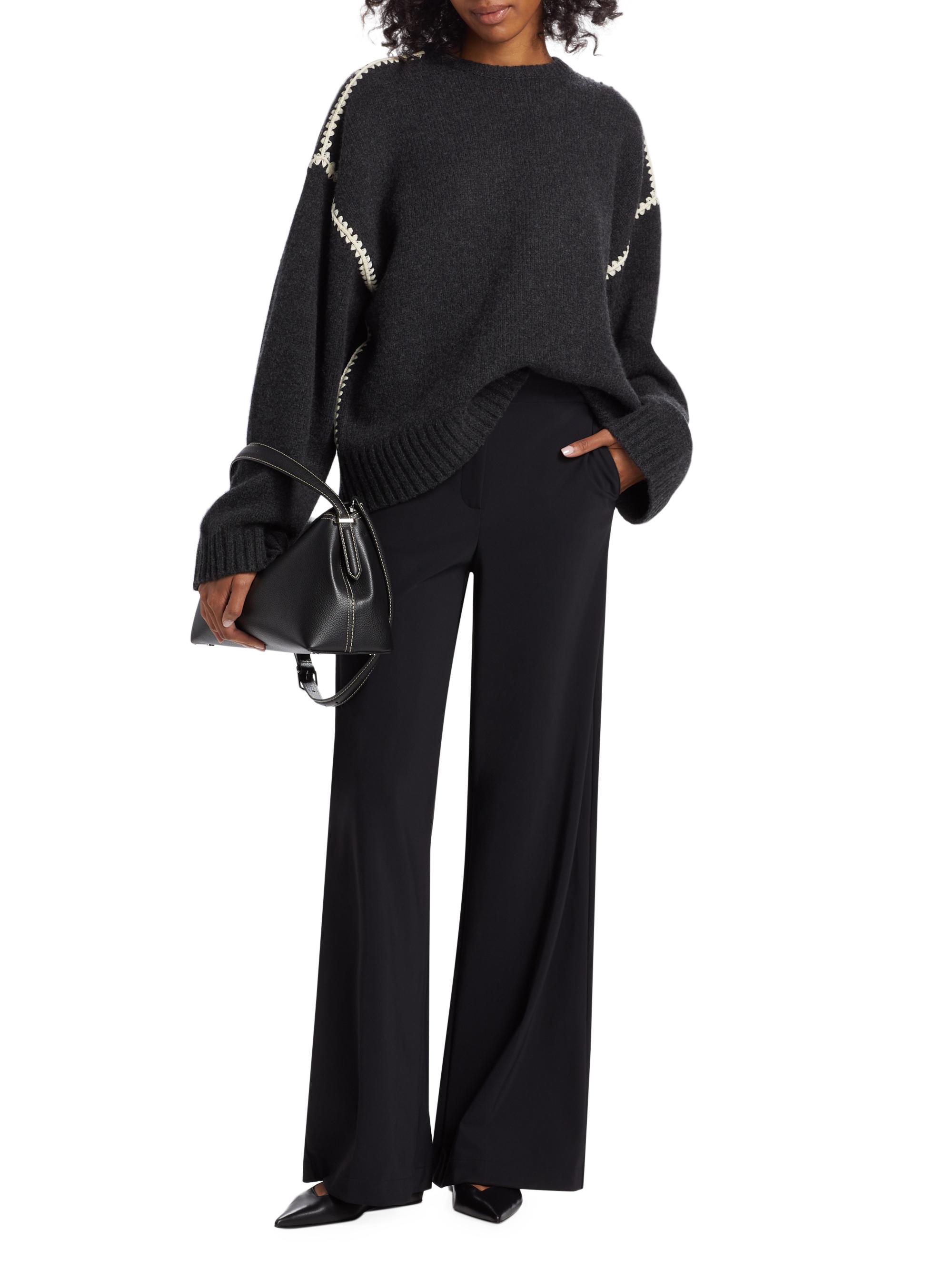 Toteme Wool-Cashmere Embroidered Sweater | Saks Fifth Avenue