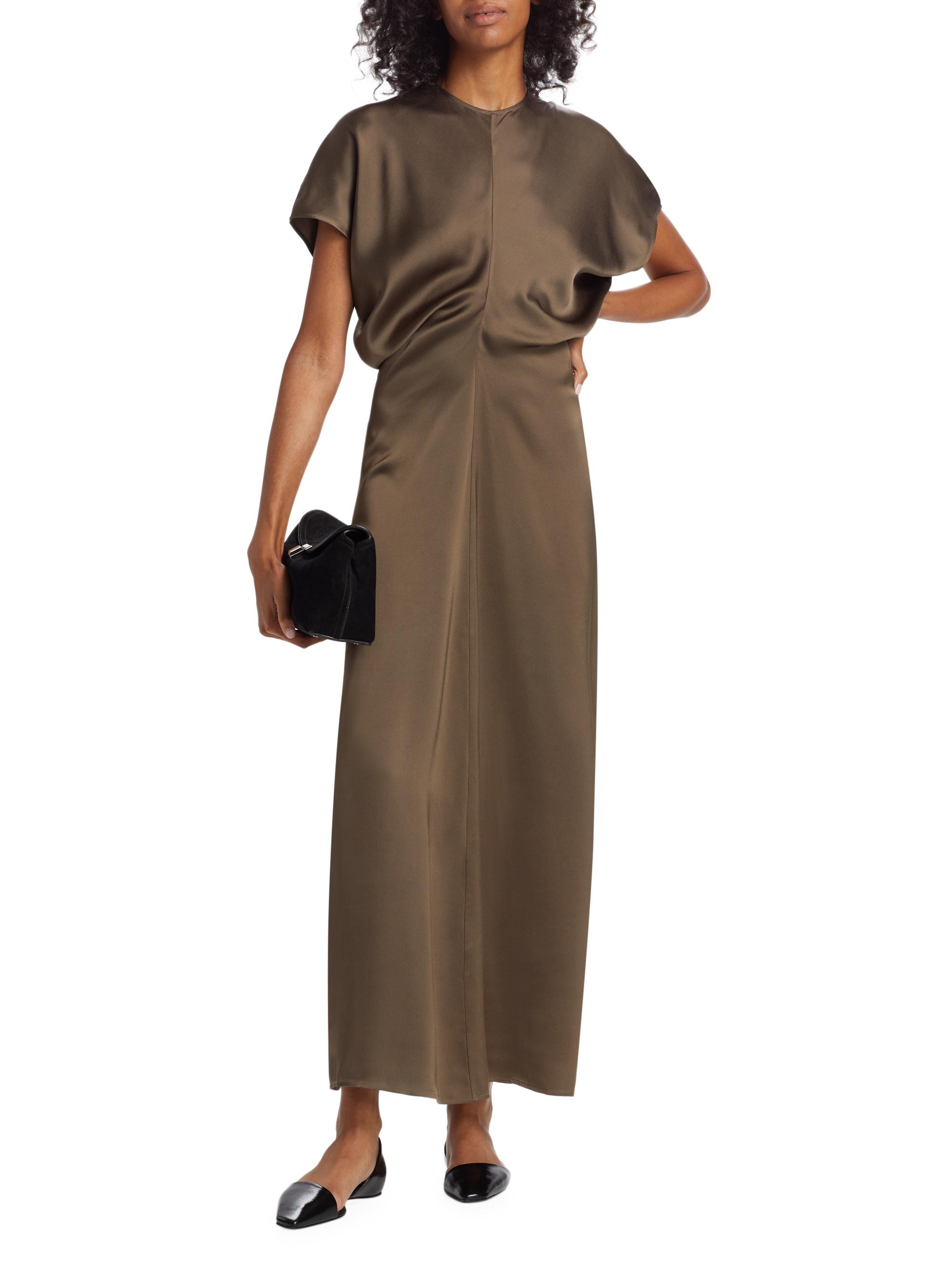 white christmas dresses Slouch waist dress bark – TOTEME main image 1