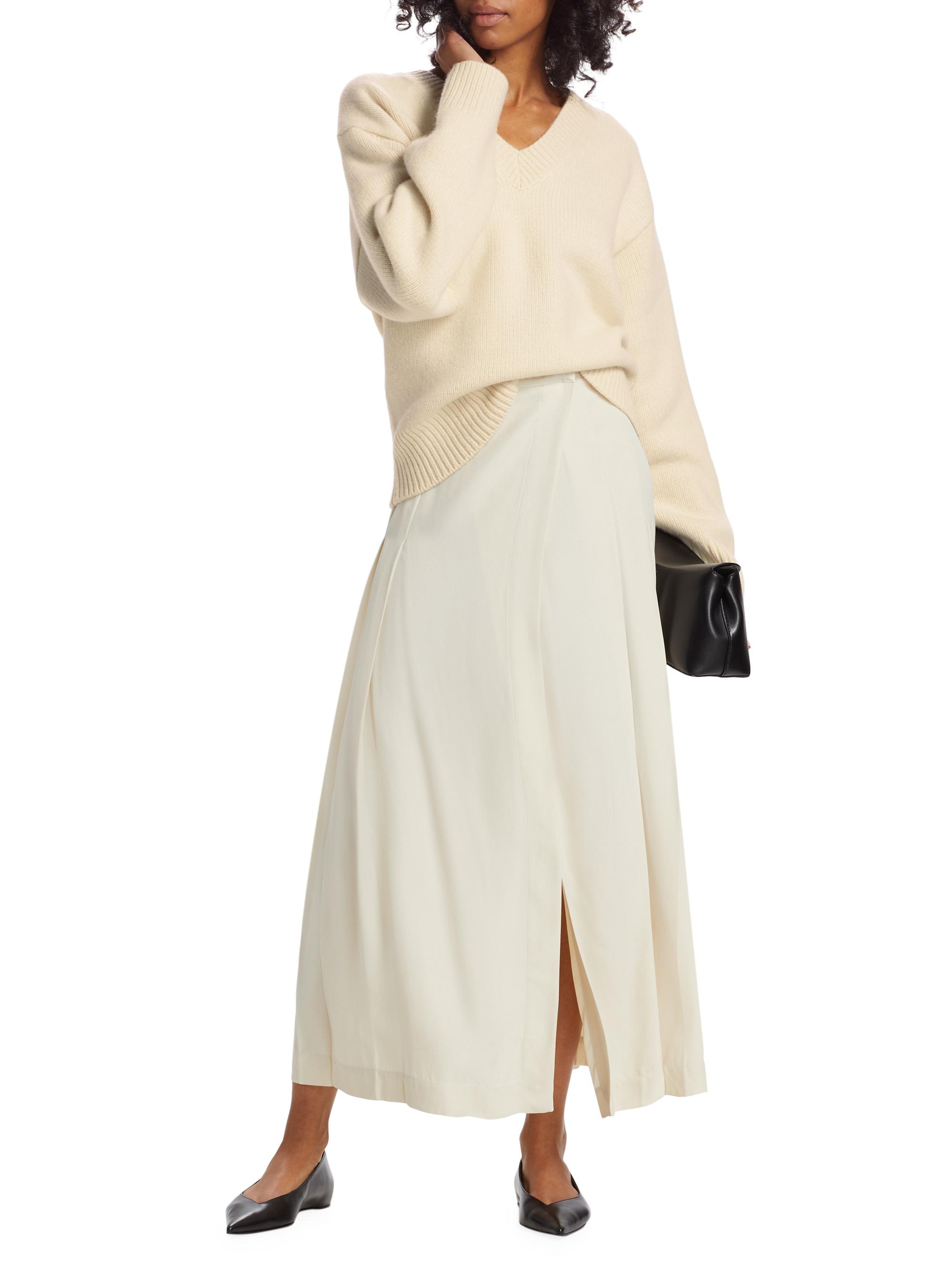 Toteme Pleated Wrap Maxi Skirt | Saks Fifth Avenue