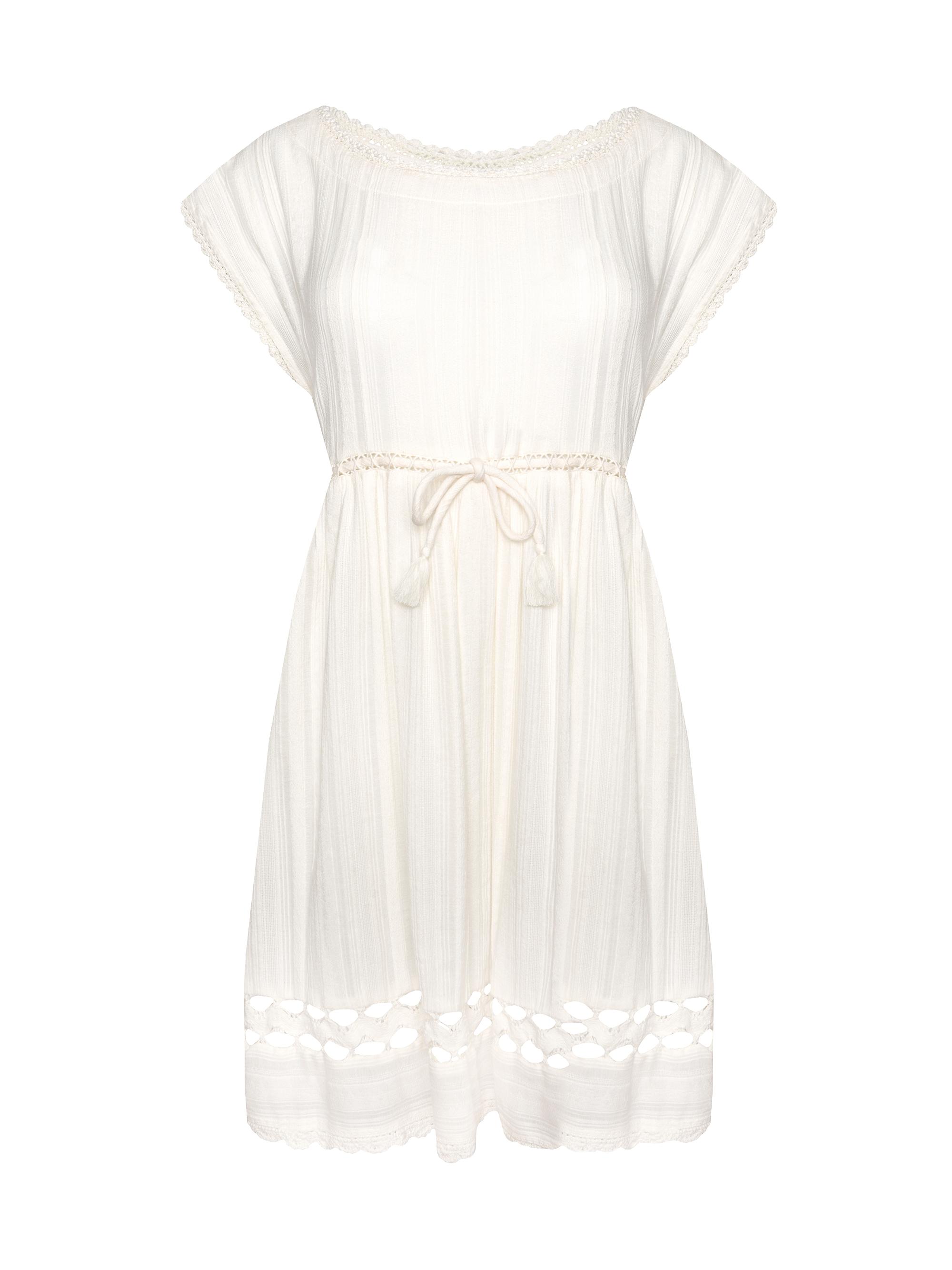 Robin Piccone Women's Jo Flounce Cotton Minidress - Ecru