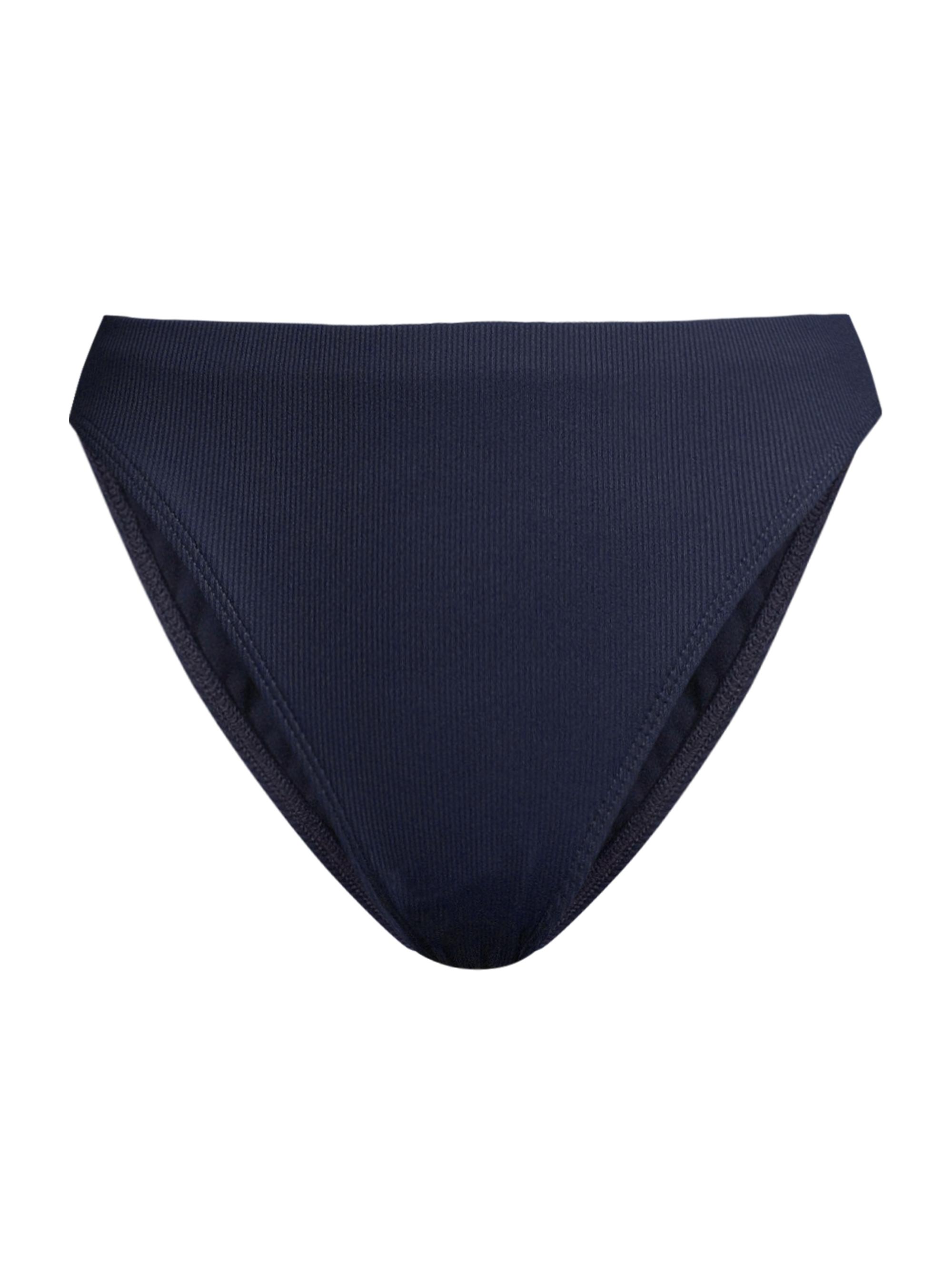 Robin Piccone Women's Amy Rib Bikini Bottom - Navy