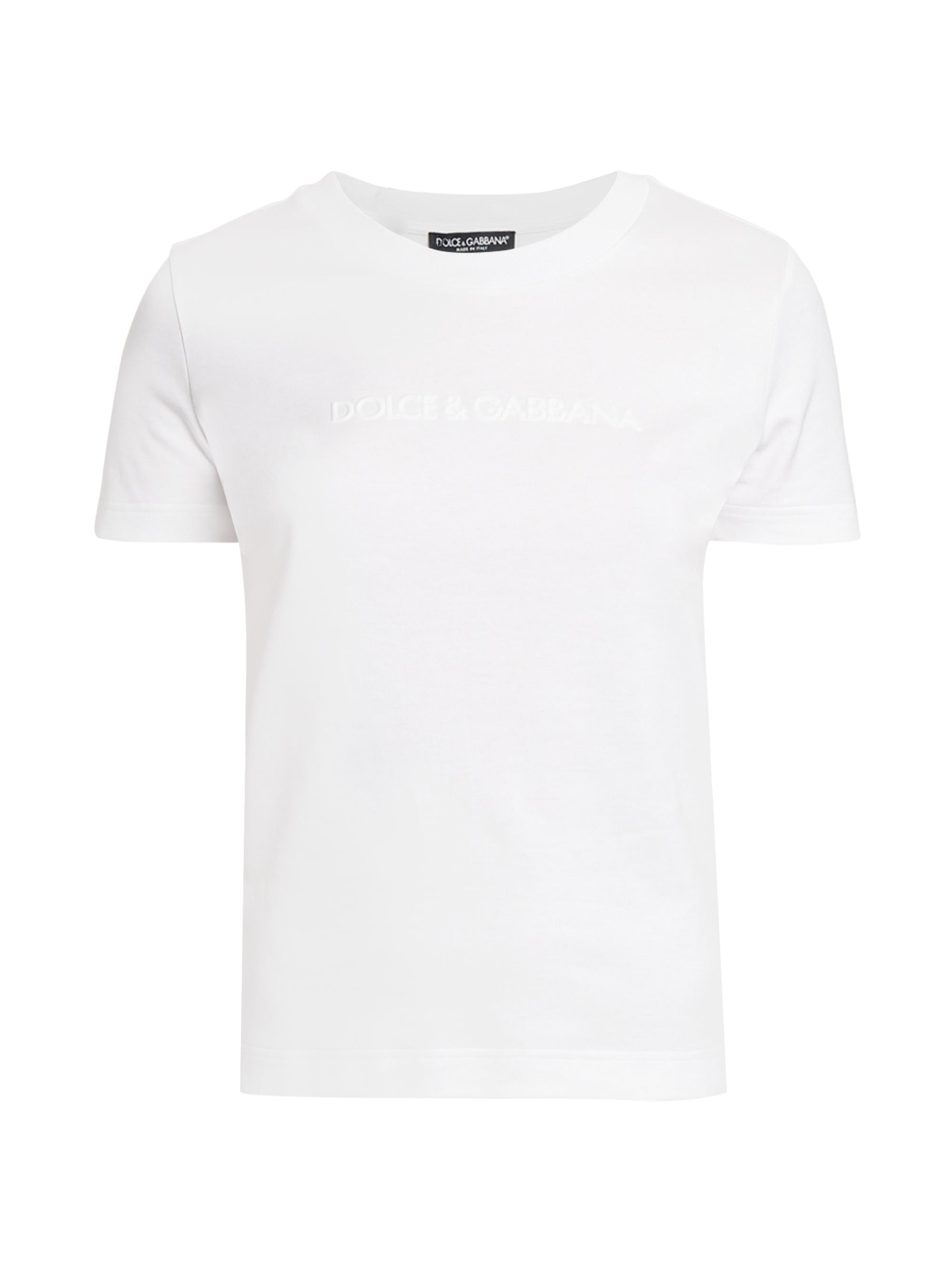 Dolce & Gabbana Women's Tonal Logo Cotton T-Shirt - Bianco Naturale