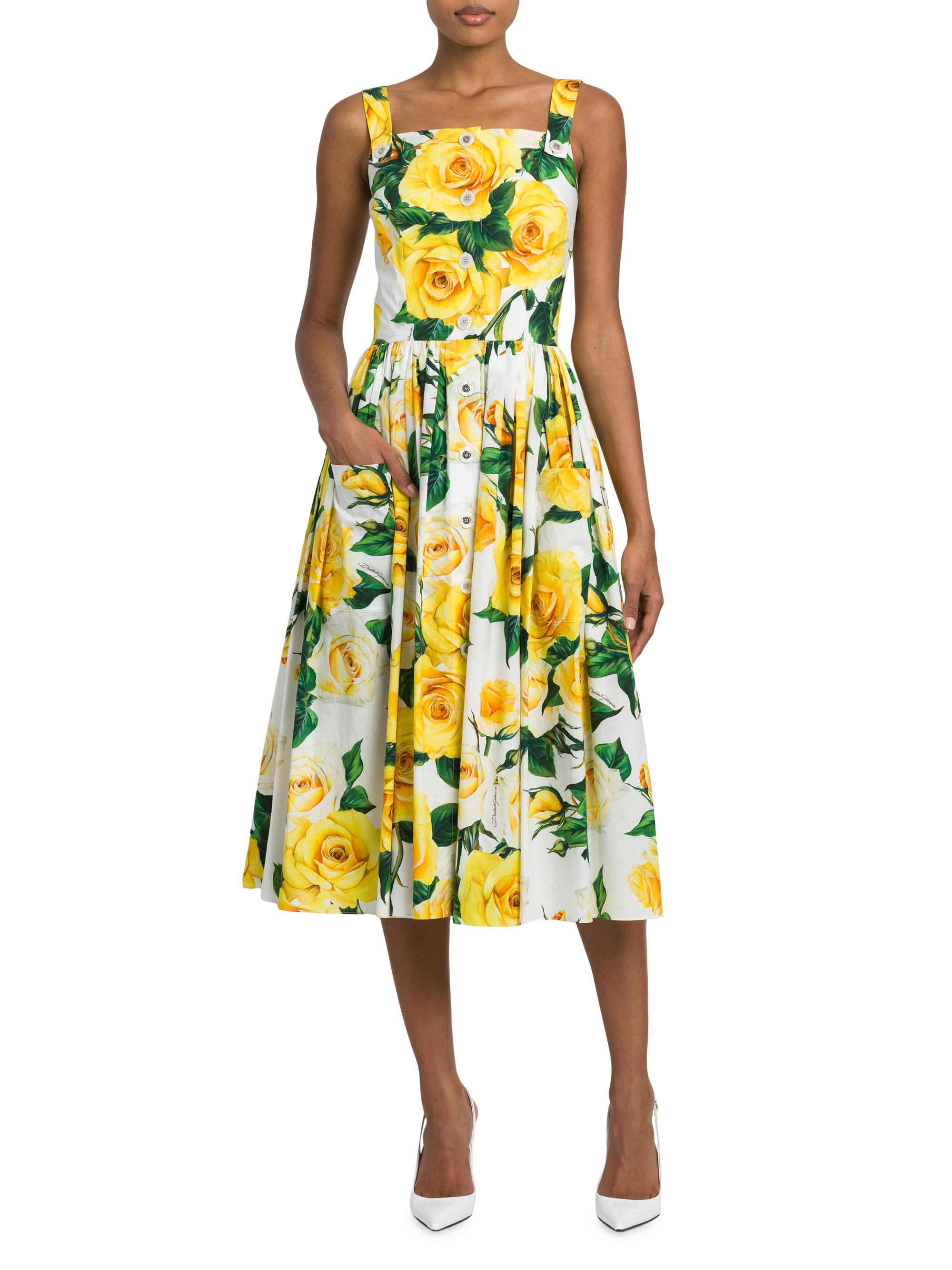 tie neck midi dress in midnight dutch floral Midnight Garden Floral Midi Dress