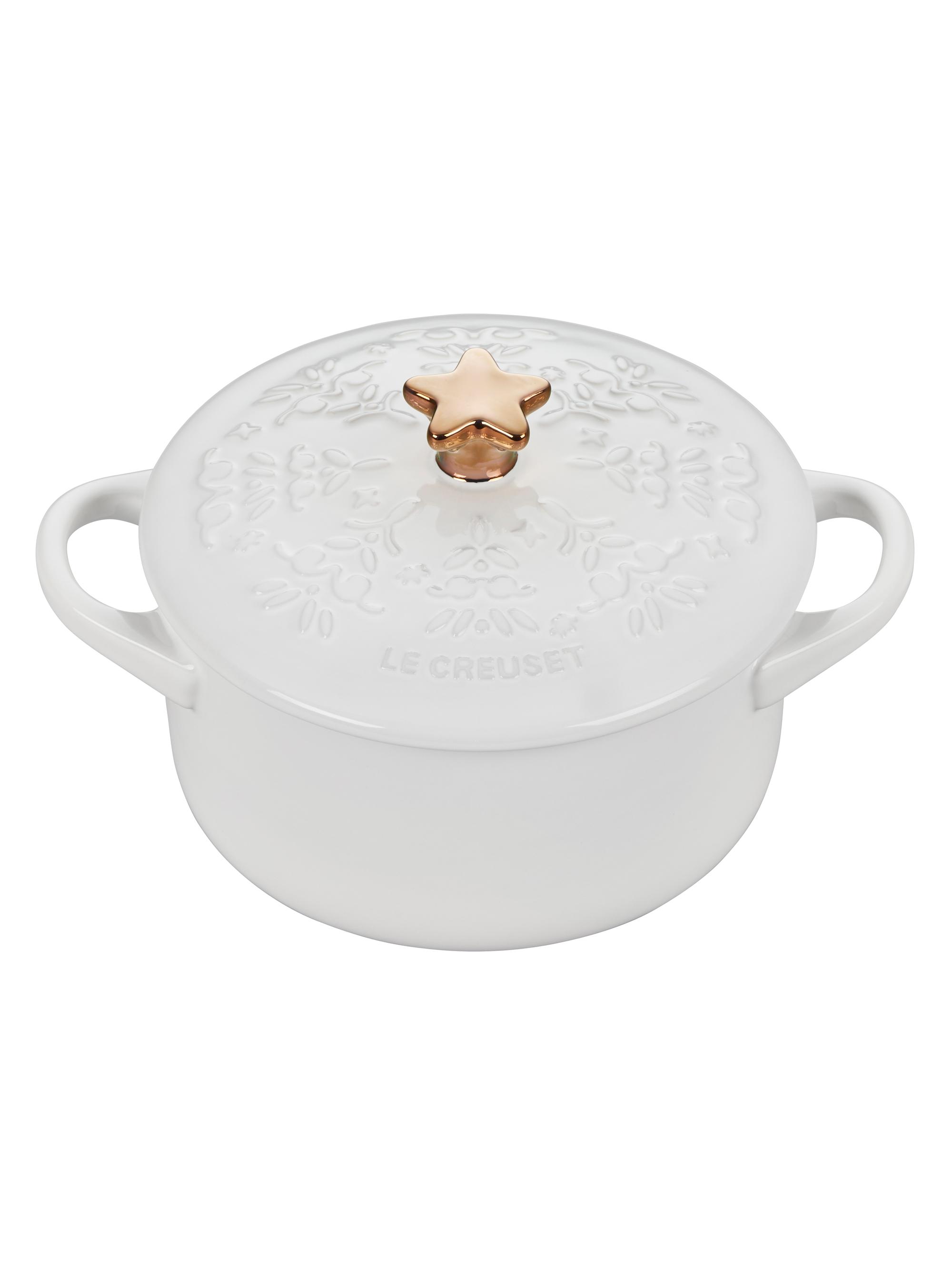 Le Creuset Noël Stoneware 24 Oz. Mini Cocotte with Star Knob