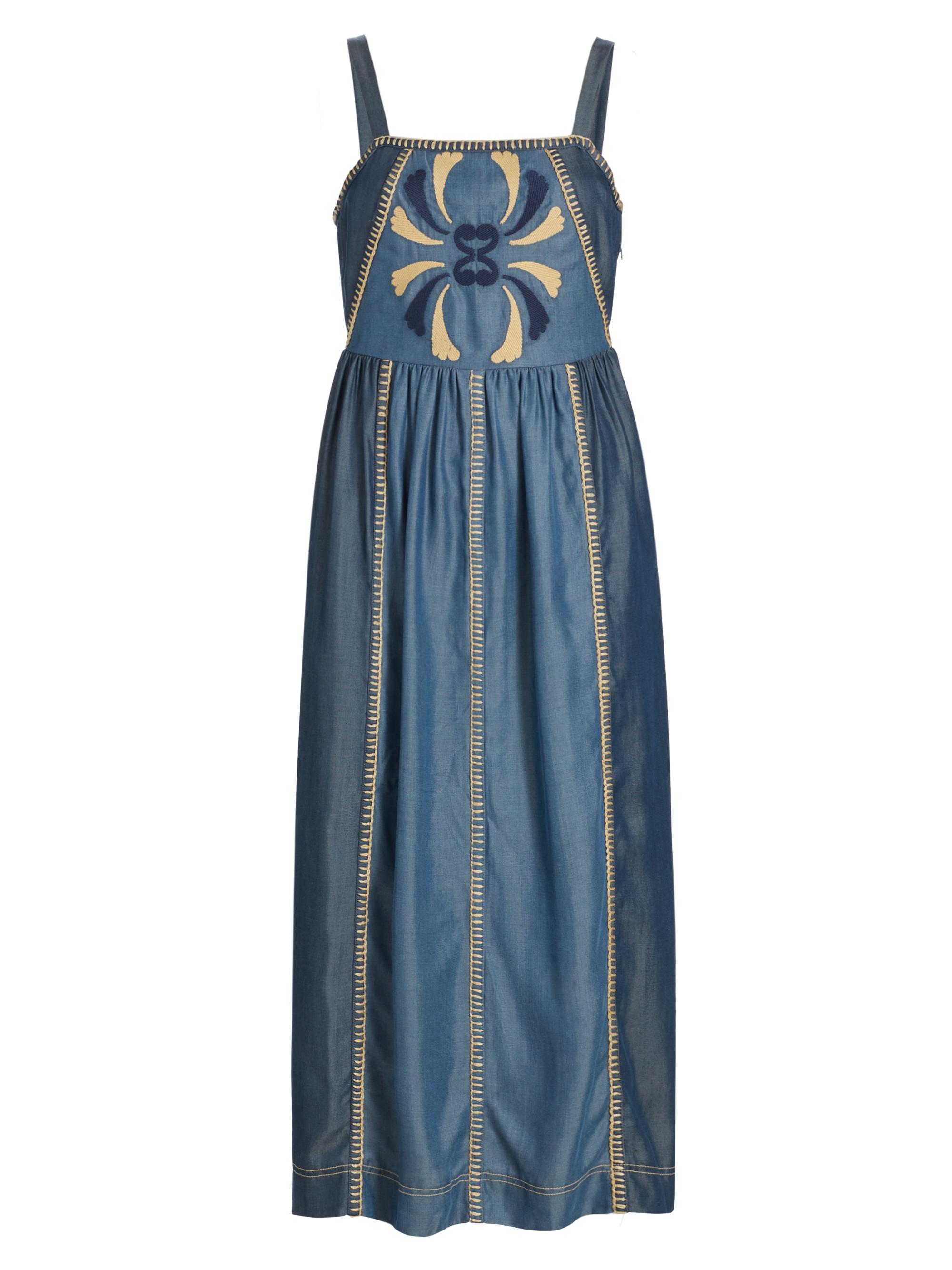 sachin and babi light blue dress Denim Floral Dresses for Women
