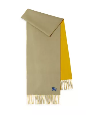 Burberry EKD embroidered cashmere scarf - Grey