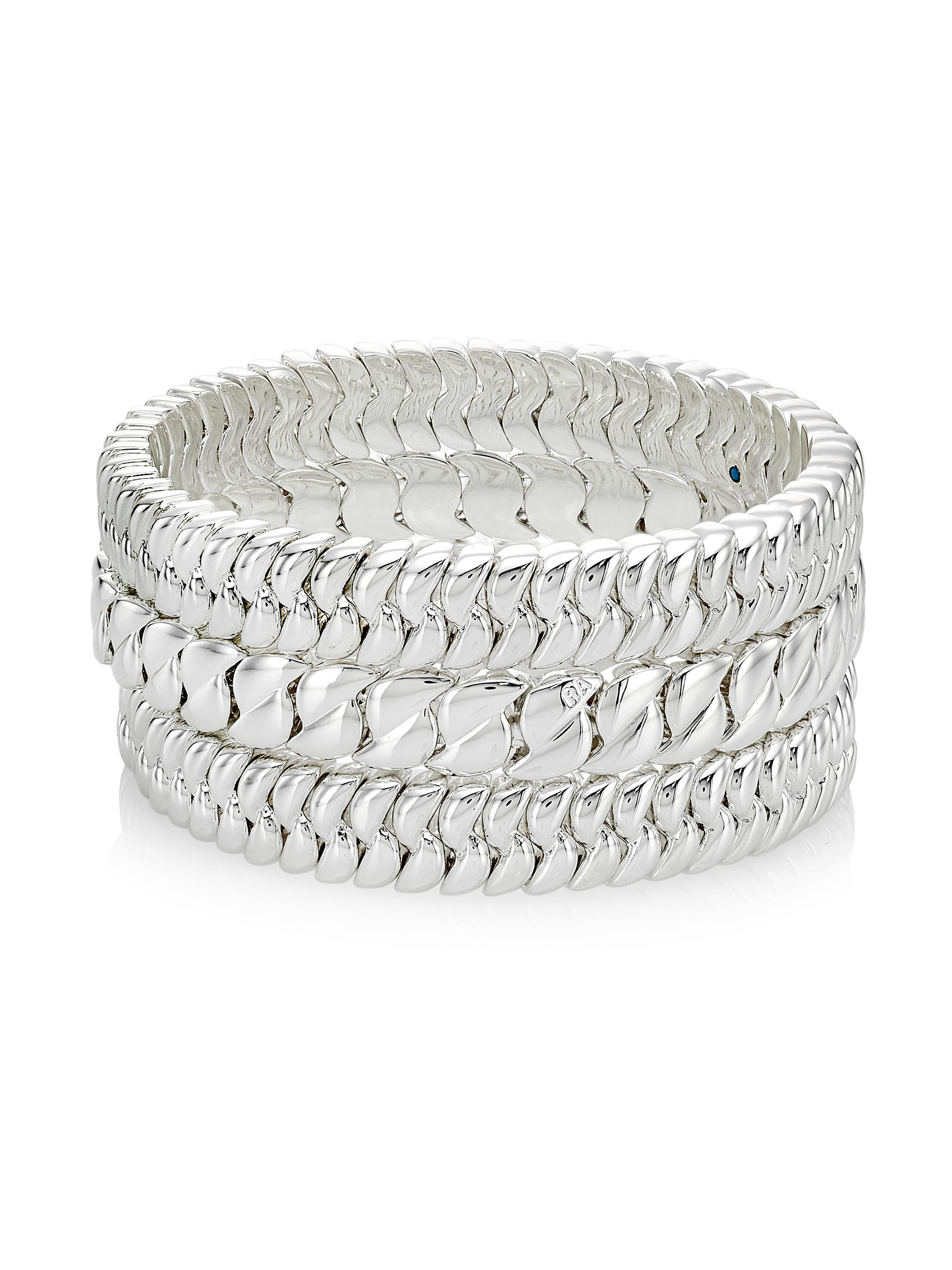 Roxanne Assoulin Women's The Super Silver Set Of 3 Stretch Bracelets - Silver