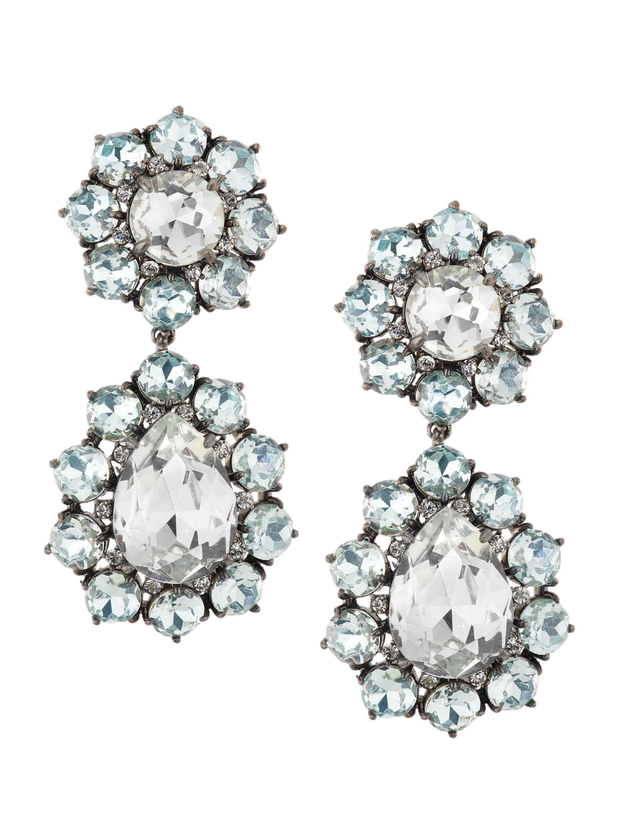 Roxanne Assoulin Women's The Ice Breaker Silvertone & Glass Crystal Clip-On Drop Earrings - Rhodium