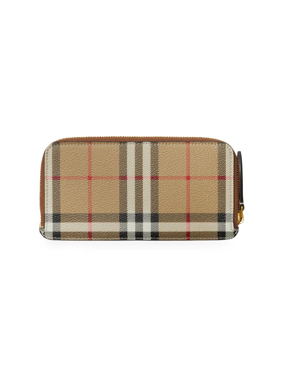 Burberry Check Zip Card Case | Saks Fifth Avenue