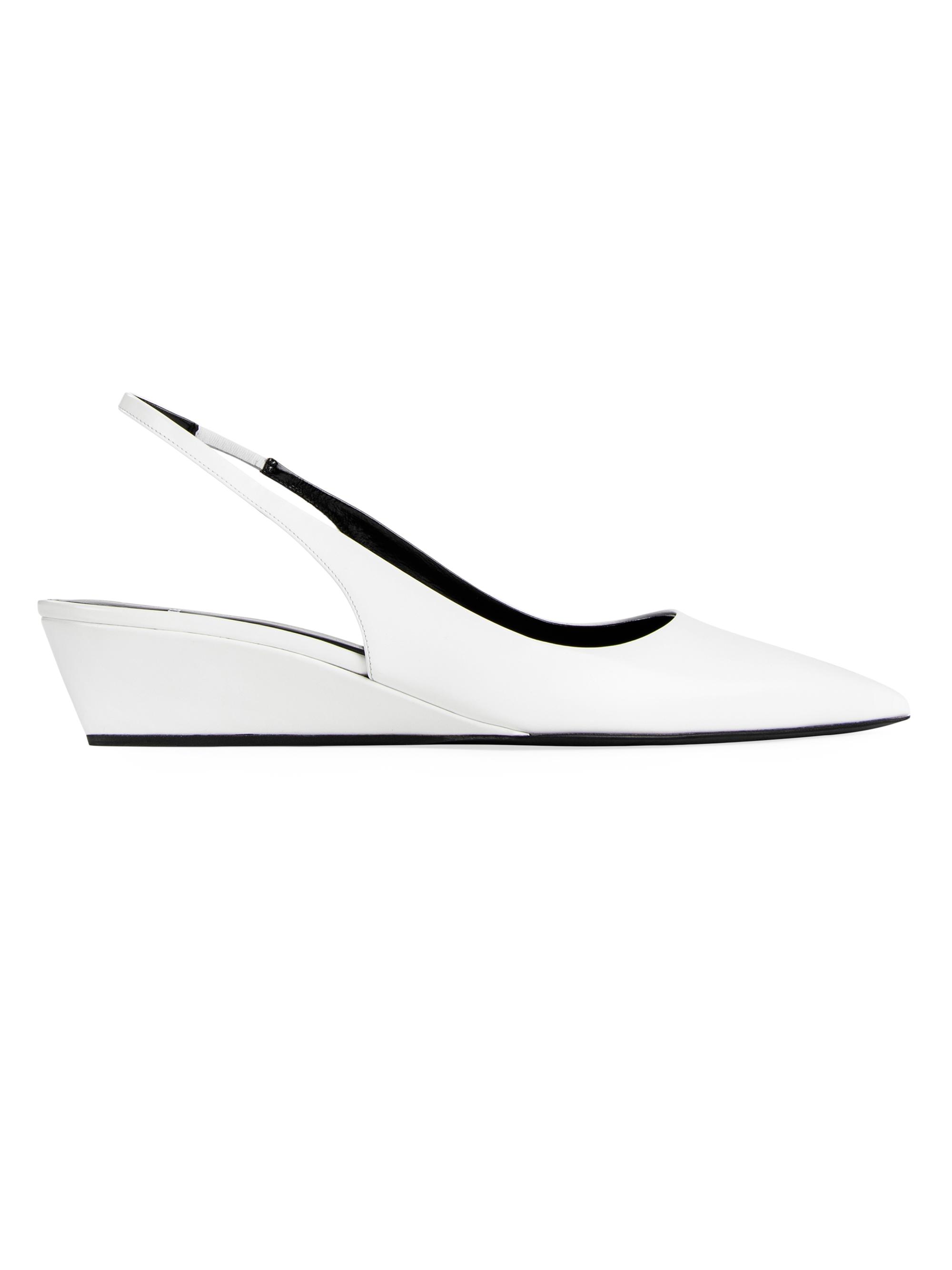 Pierre Hardy Women's Amber 35MM Leather Wedge Pumps - White