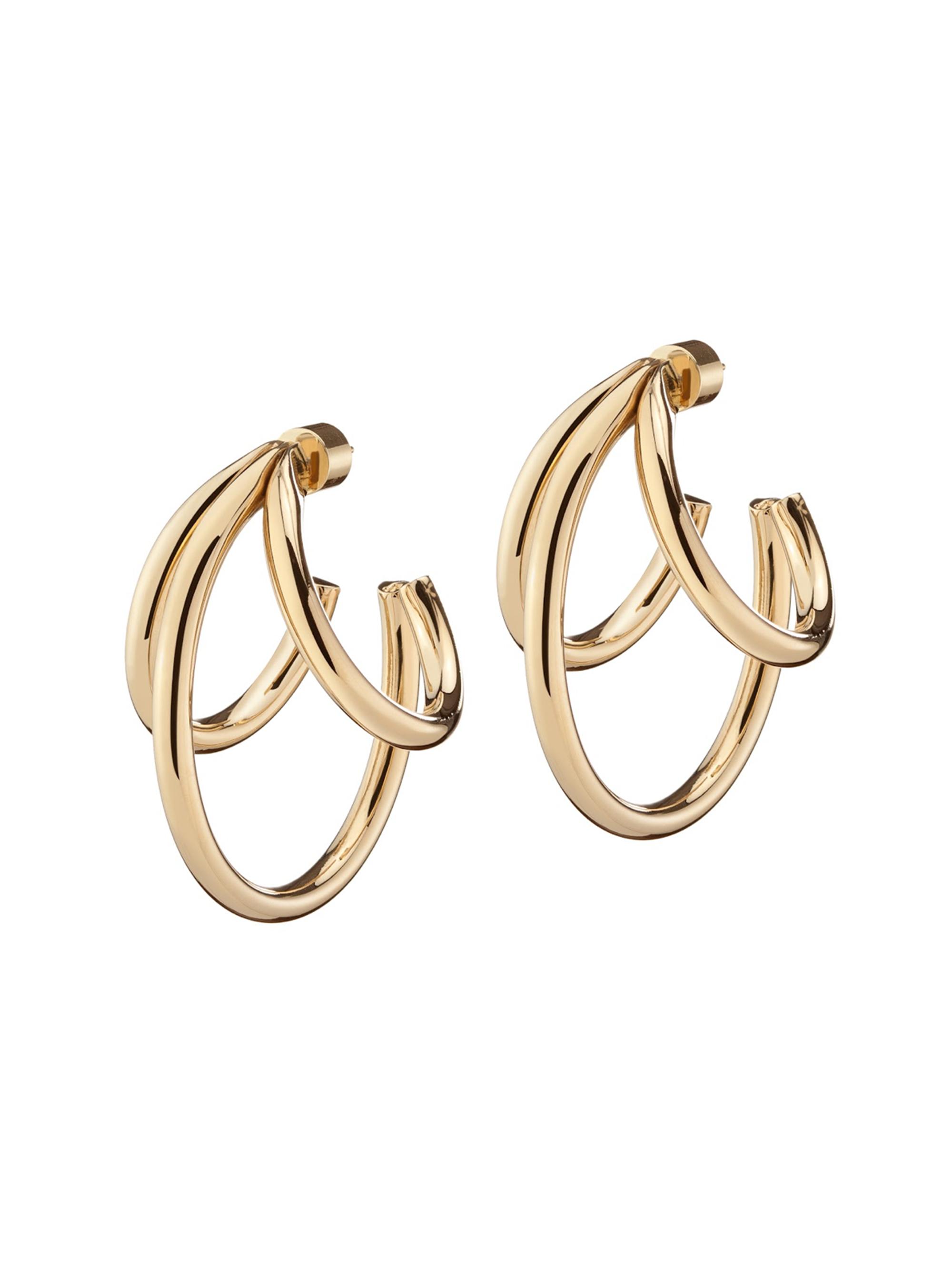 Jennifer Fisher Women's Triple Lilly 14K Gold-Plated Hoop Earings - Yellow Gold