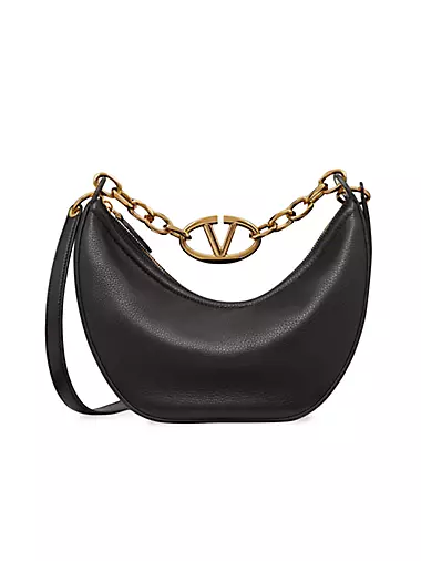 Valentino By Mario Valentino Cady Super V Leather Shoulder Bag In