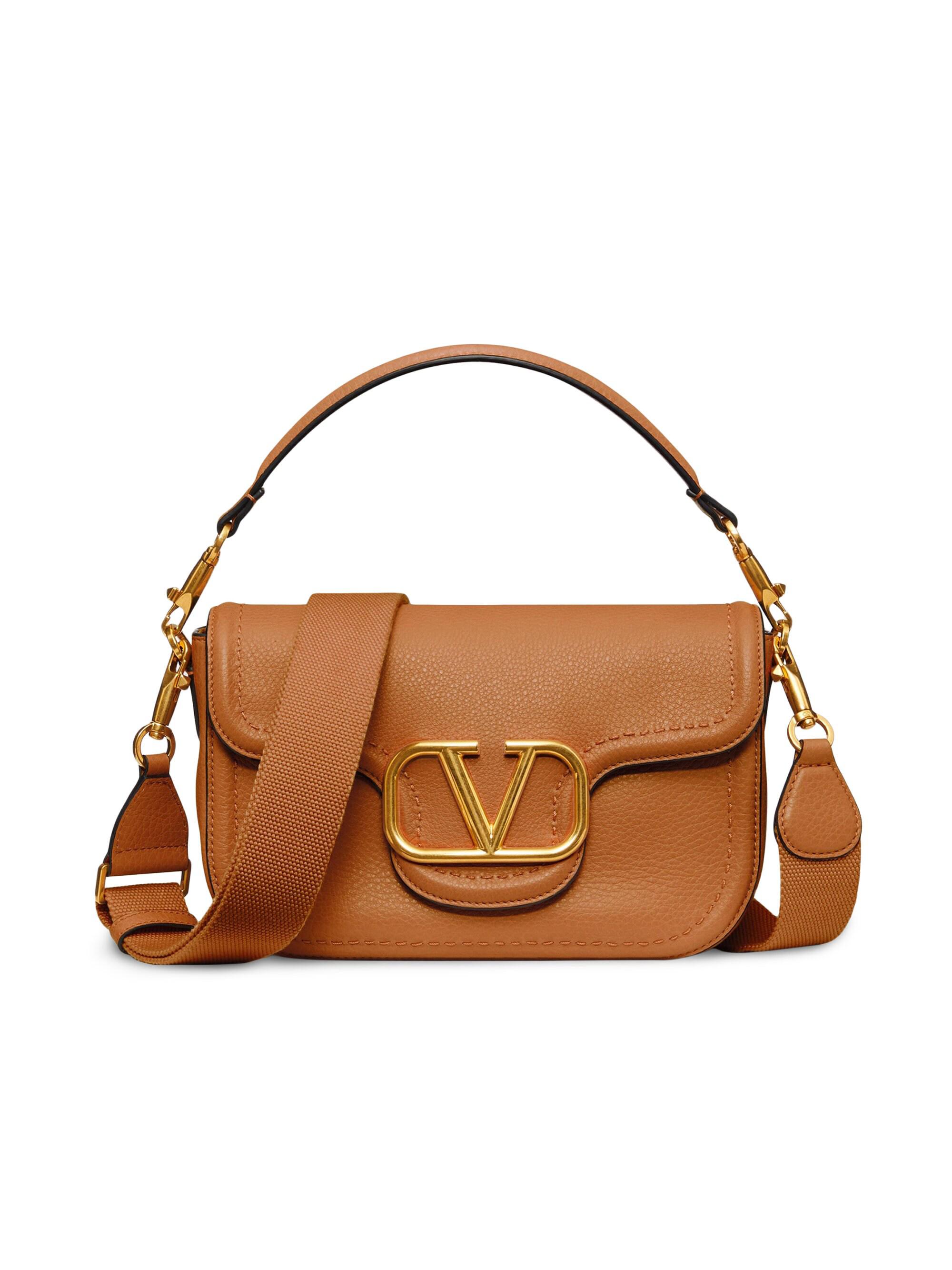 Valentino Garavani Women's Alltime Grainy Calfskin Shoulder Bag - Brown