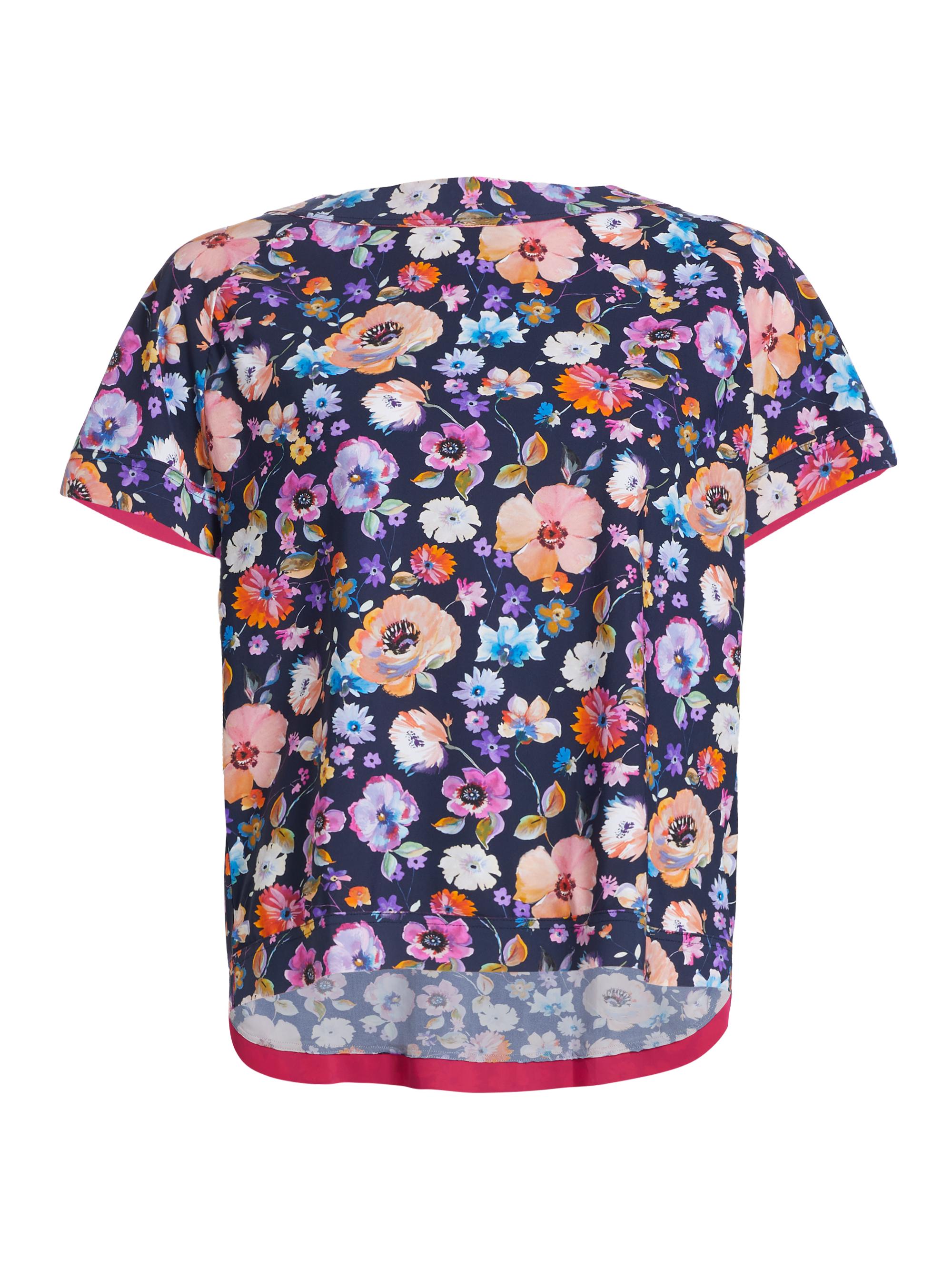 Chiara Boni La Petite Robe Women's Gretchen Sje Floral Jersey T-Shirt - Blossom In The Blue