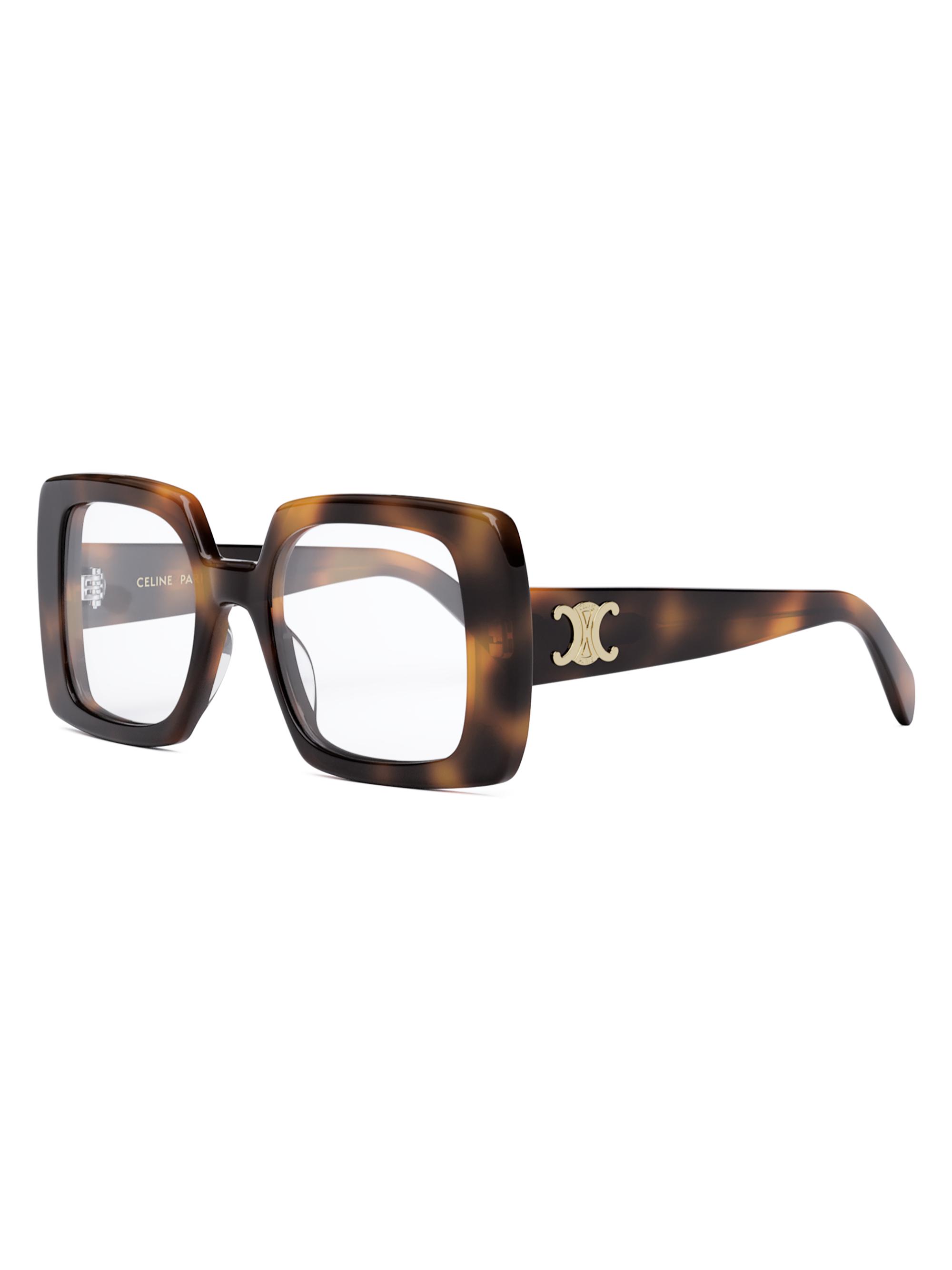 CELINE Women's Triomphe 54MM Optical Geometric Eyeglasses - Blonde Havana