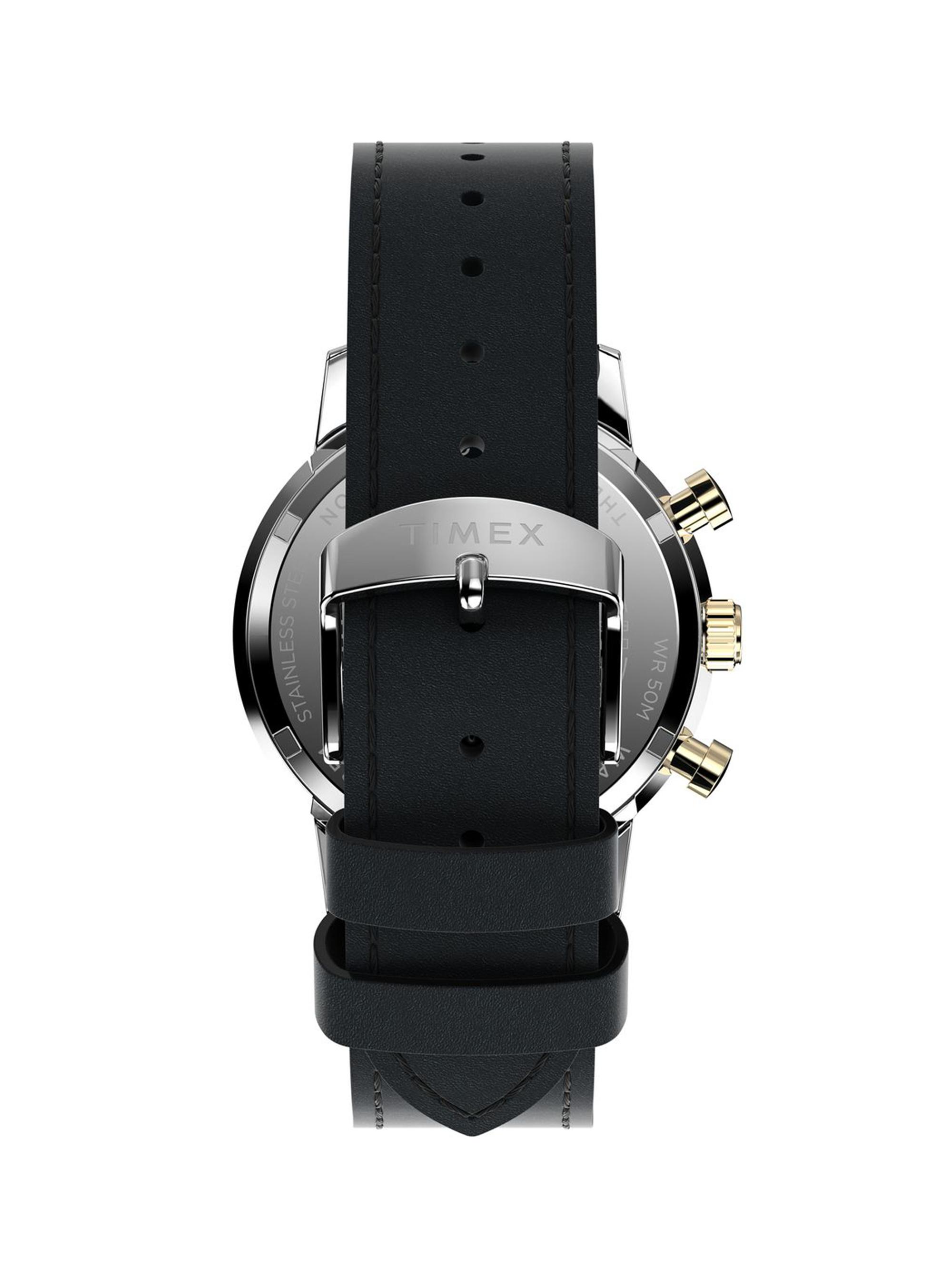 Timex Marlin Stainless Steel & Leather Chronograph Watch/40MM