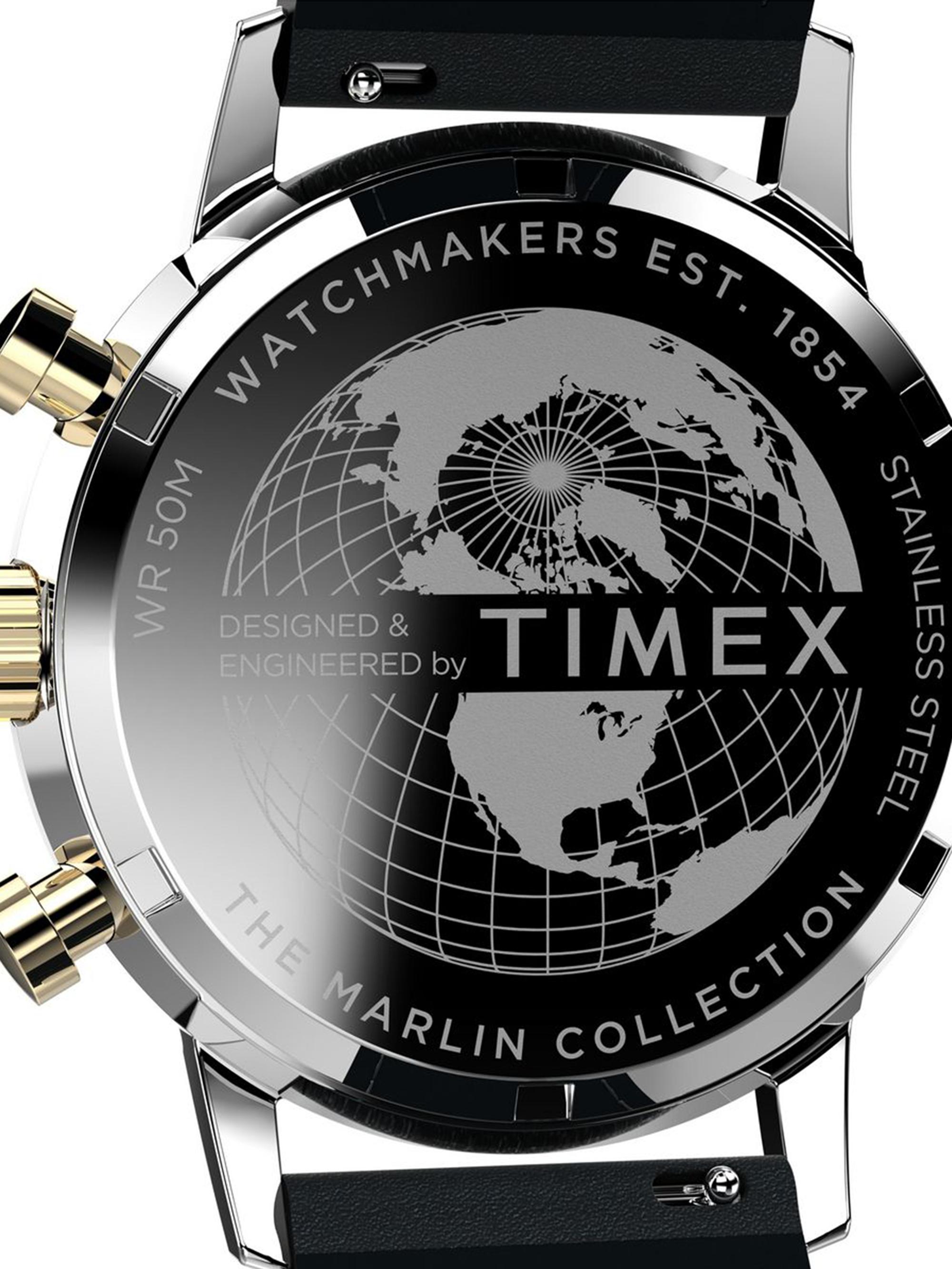 Timex Marlin Stainless Steel & Leather Chronograph Watch/40MM