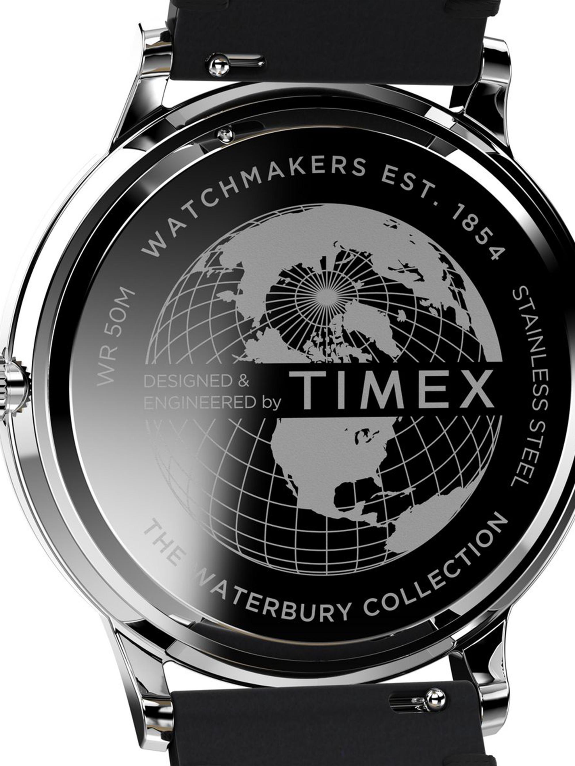 Timex Waterbury Classic Stainless Steel Leather Strap Watch