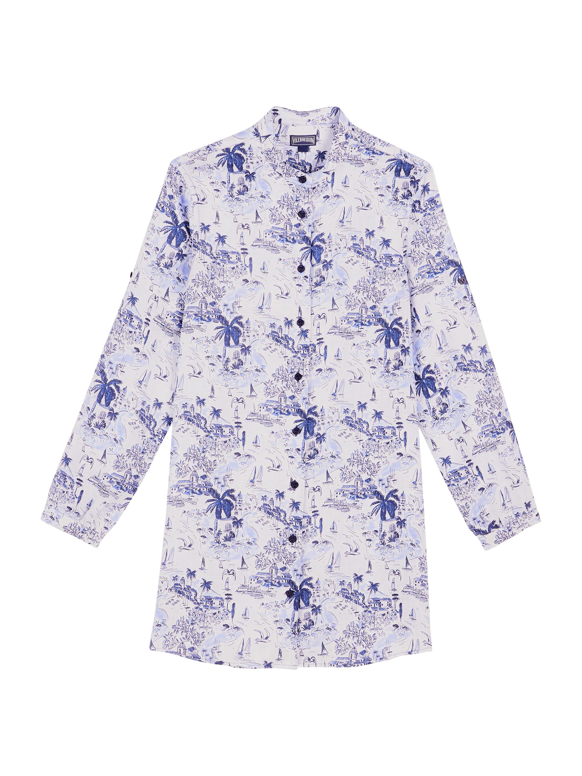 Vilebrequin Women's Franche Printed Linen Cover-Up Tunic - Encre