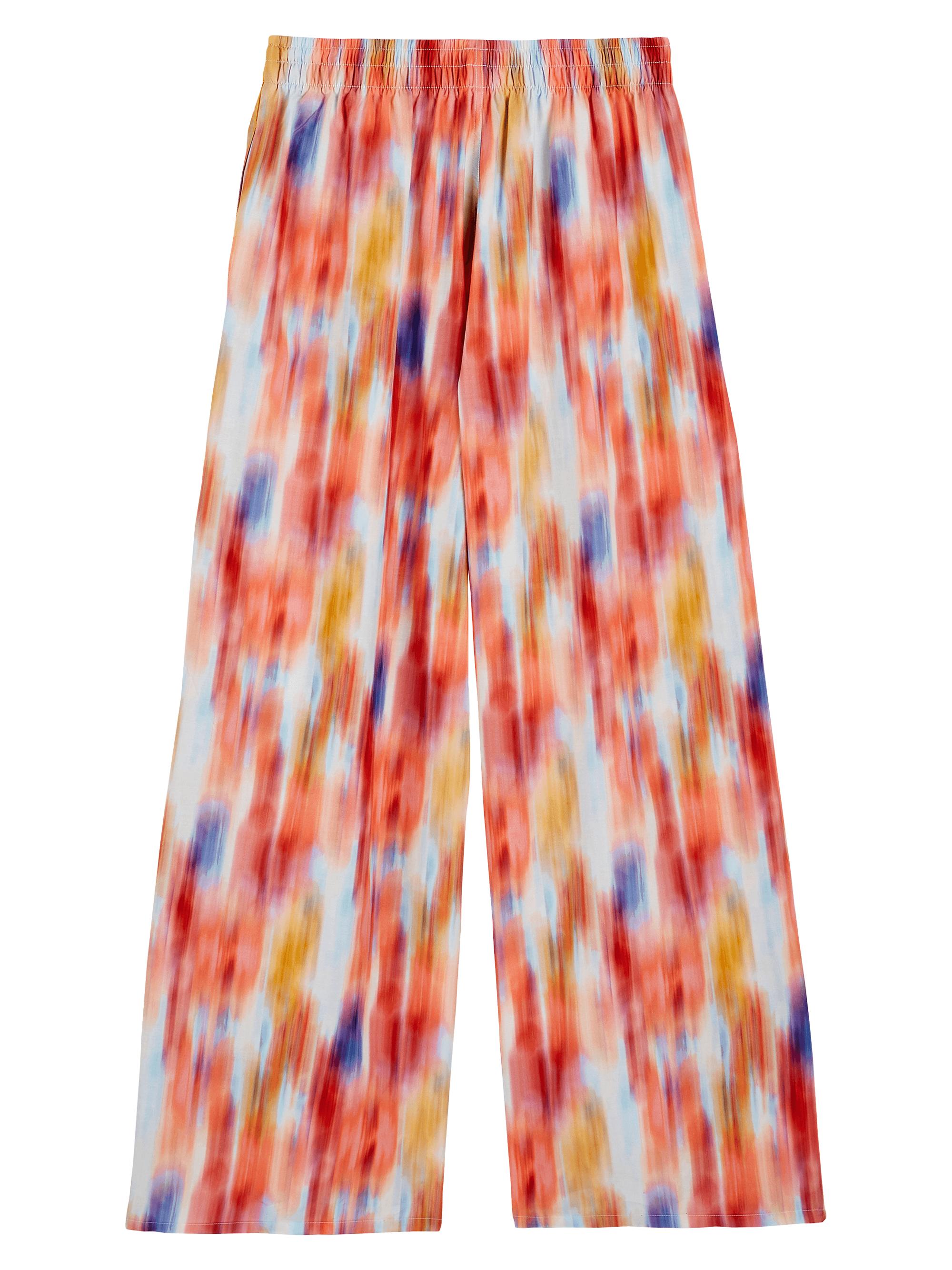 Vilebrequin Women's Line Blurred Floral Cotton-Silk Wide-Leg Pants - Multicolore