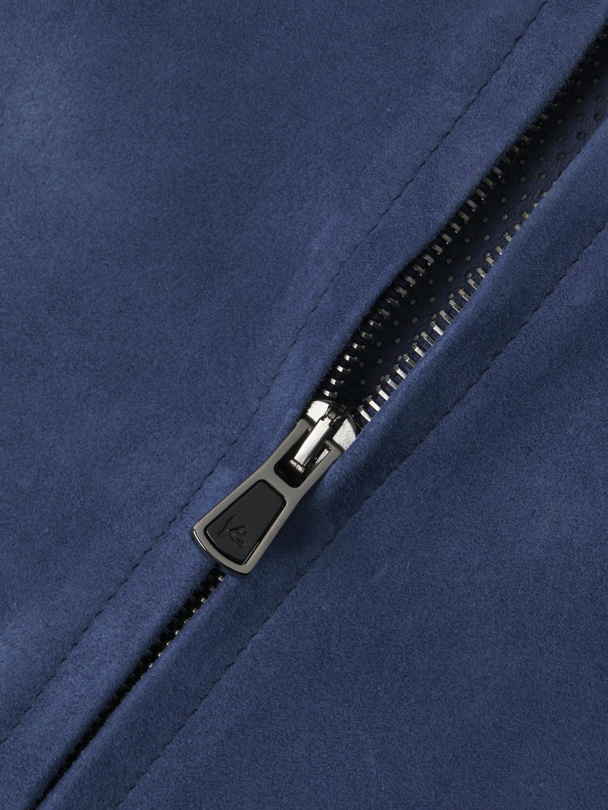 Isaia Perforated Suede Bomber Jacket | Saks Fifth Avenue