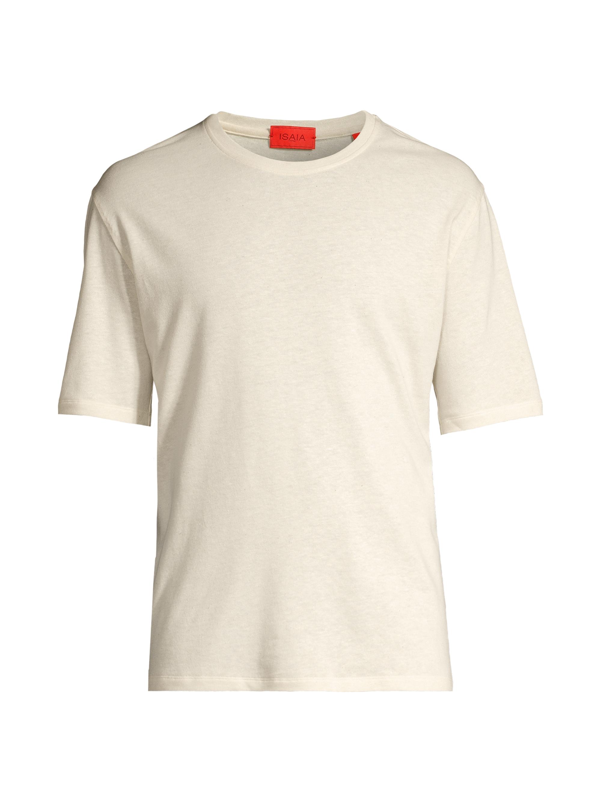 Isaia Men's Oversized Crewneck T-Shirt - Oatmeal