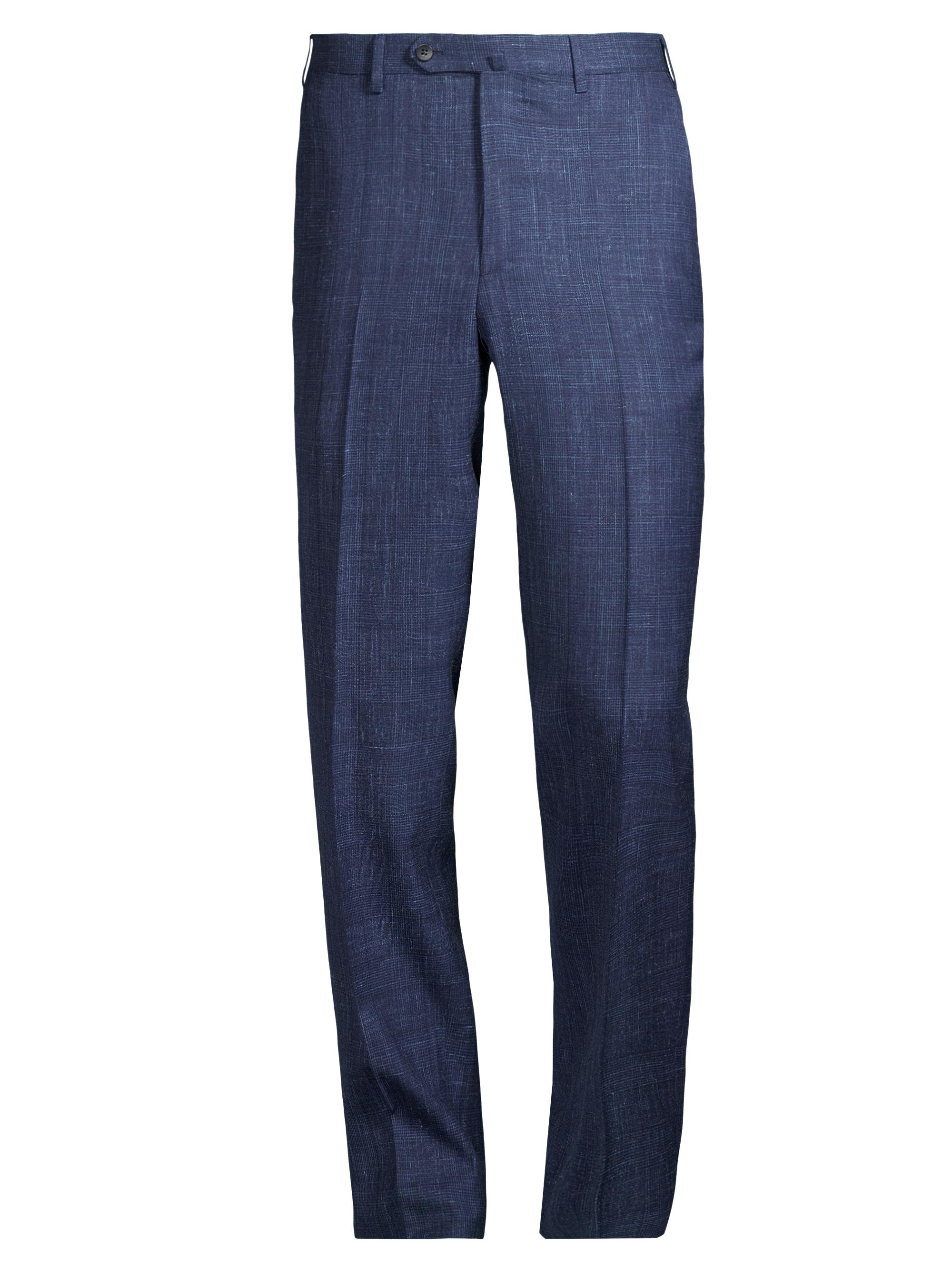 Isaia Men's Sanita Wool-Blend Suit Trousers - Blue