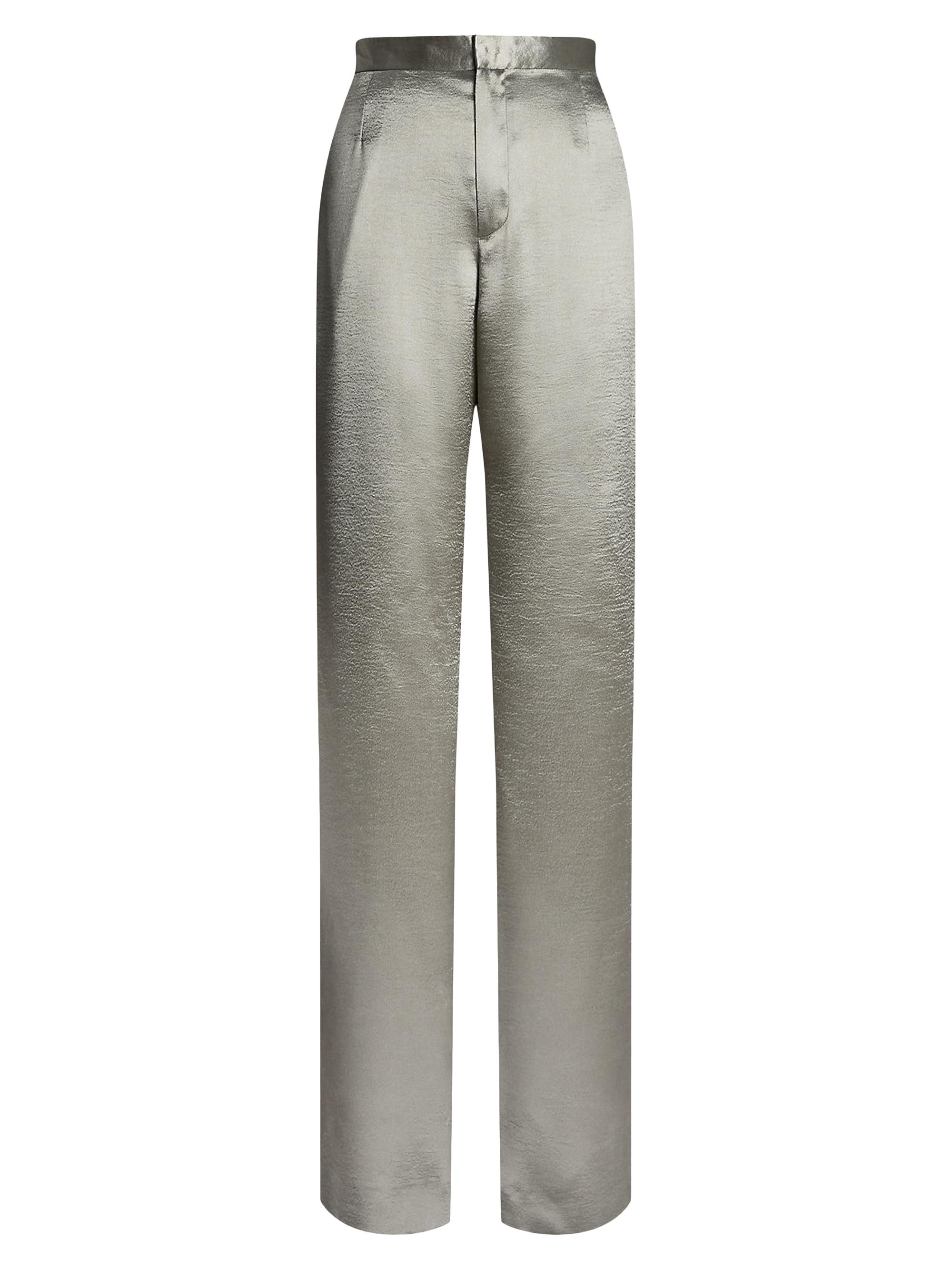Ralph Lauren Collection Women's Daniela Hammered Satin Pants - Silver