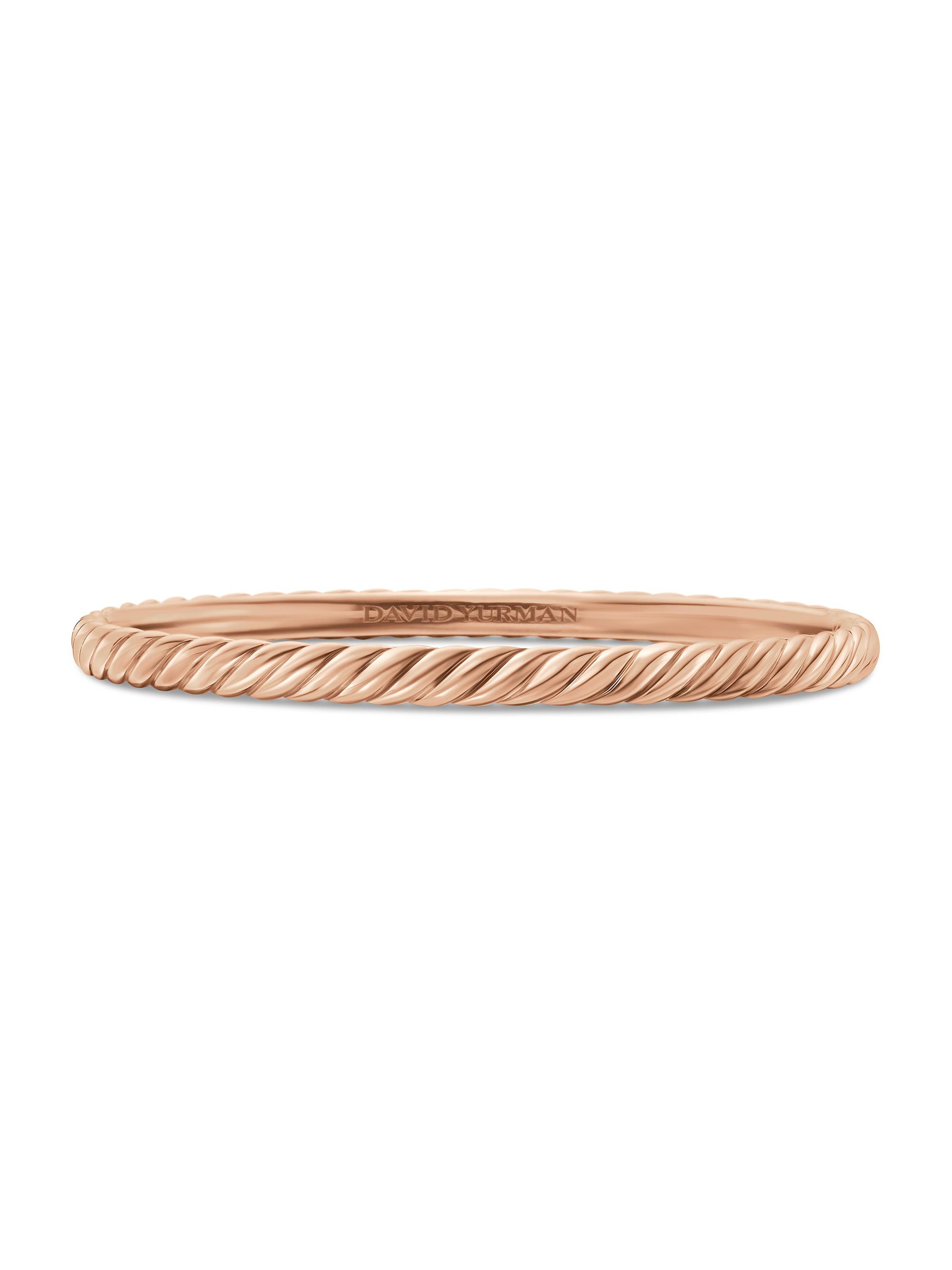 David Yurman Women's Sculpted Cable Bangle Bracelet in 18K Rose Gold - Rose Gold