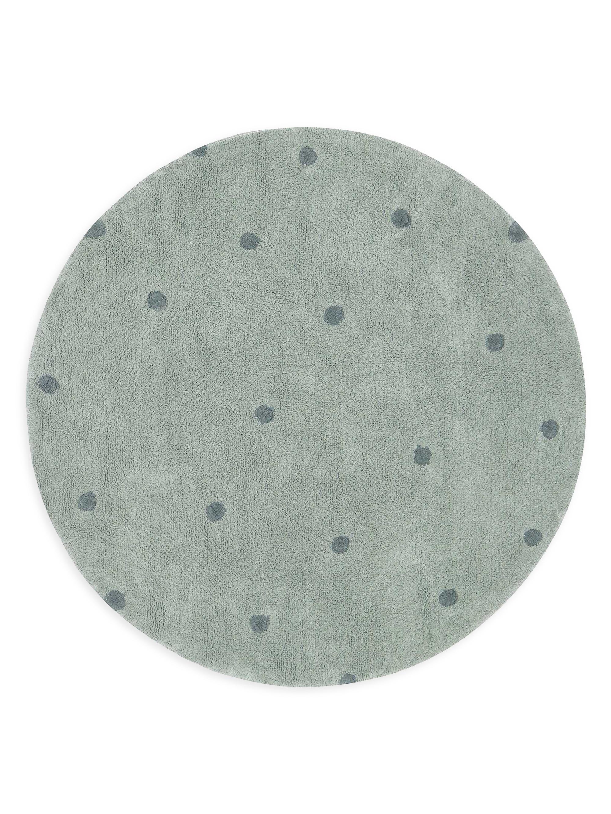 Lorena Canals Washable Rug Round Dot - Blue Sage