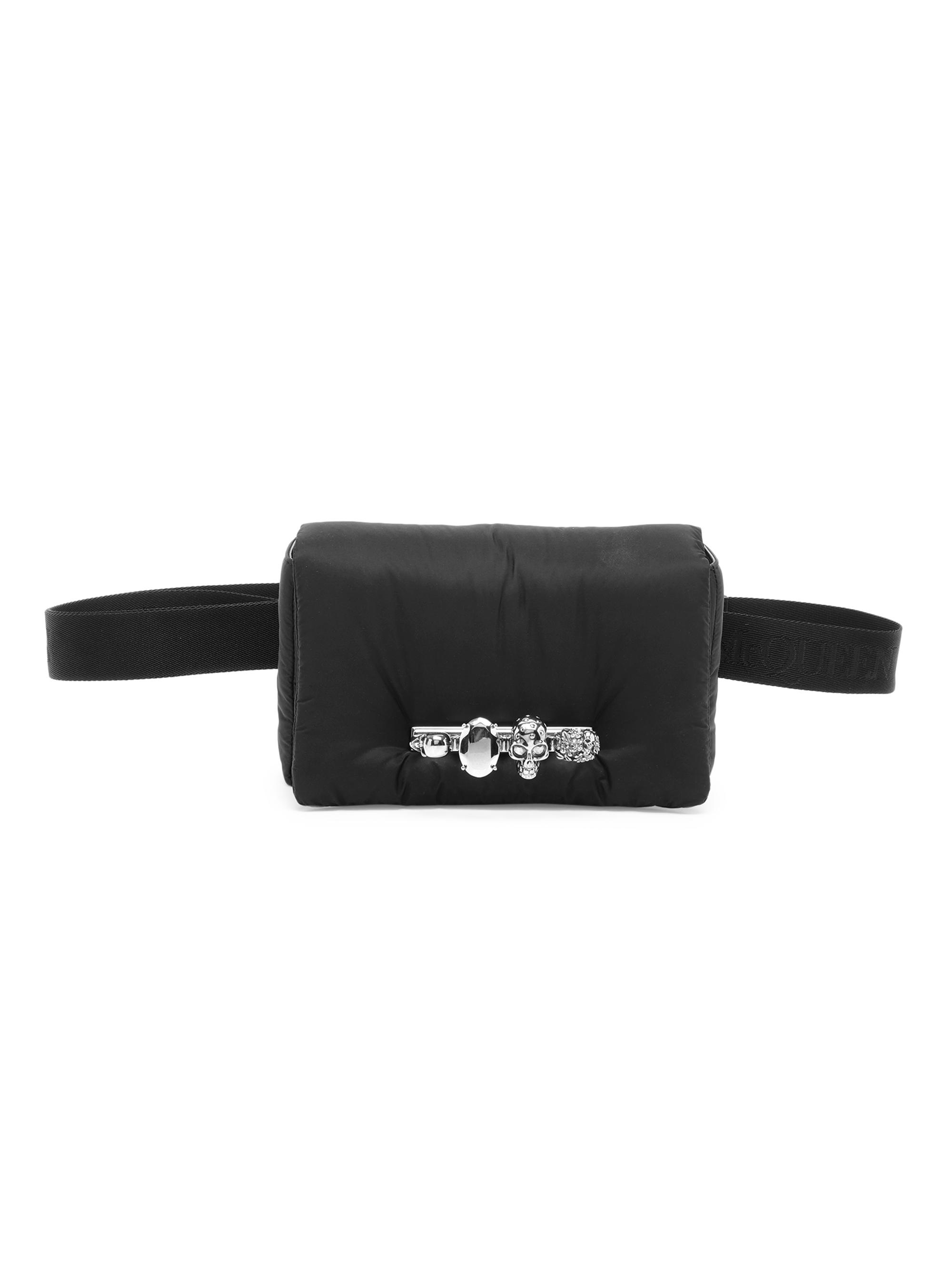McQueen Men's New Knuckle Skull Waist Bag - Black