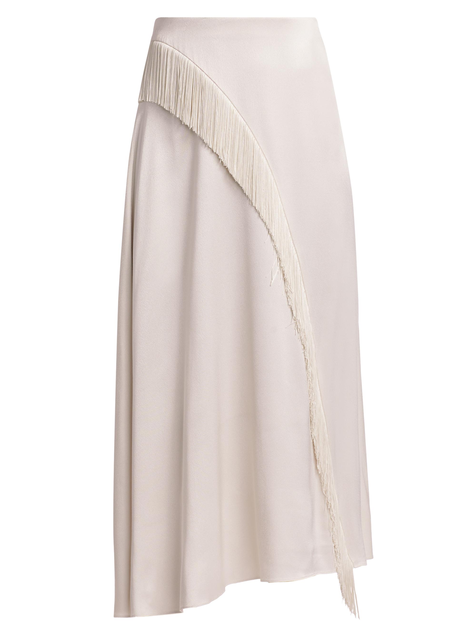 Vince Asymmetric Fringe Midi-Skirt | Saks Fifth Avenue