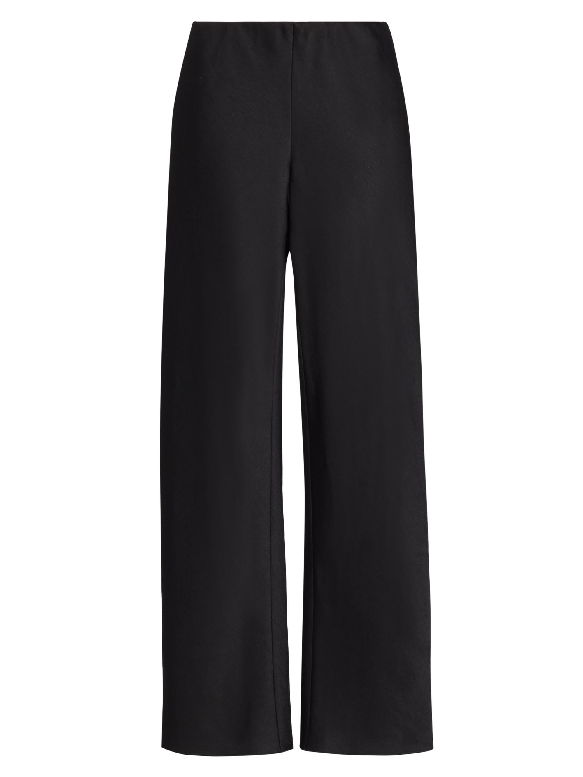 Fluid Bias-Cut Satin High-Rise Trousers