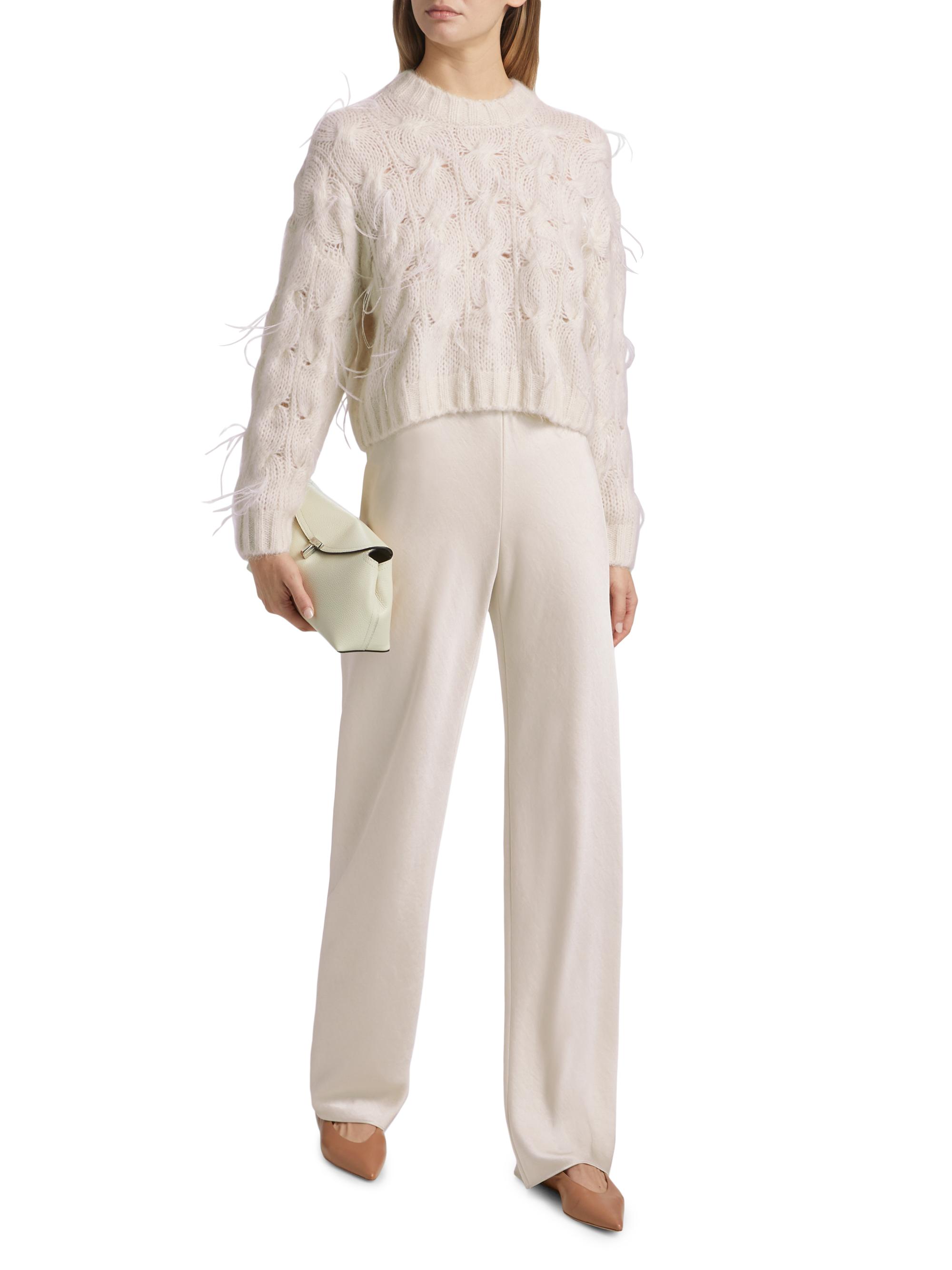 Fluid Bias-Cut Satin High-Rise Trousers