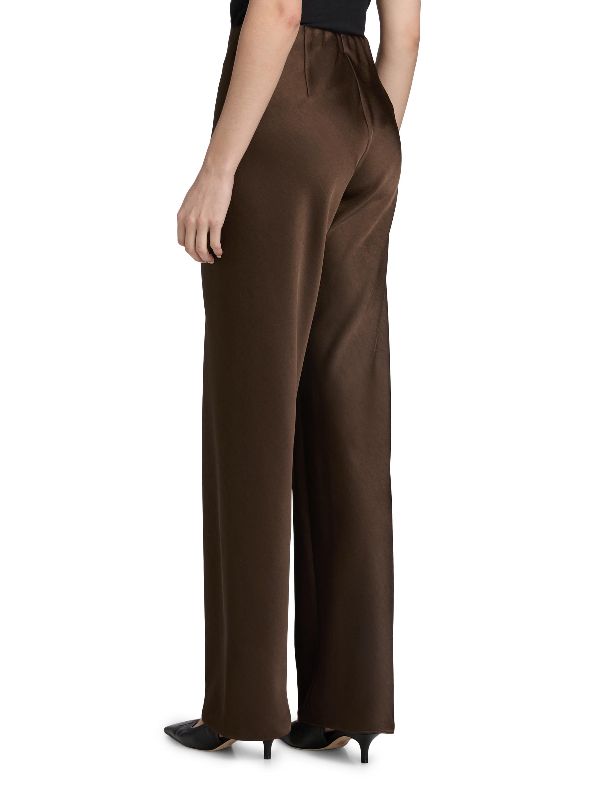 Fluid Bias-Cut Satin High-Rise Trousers