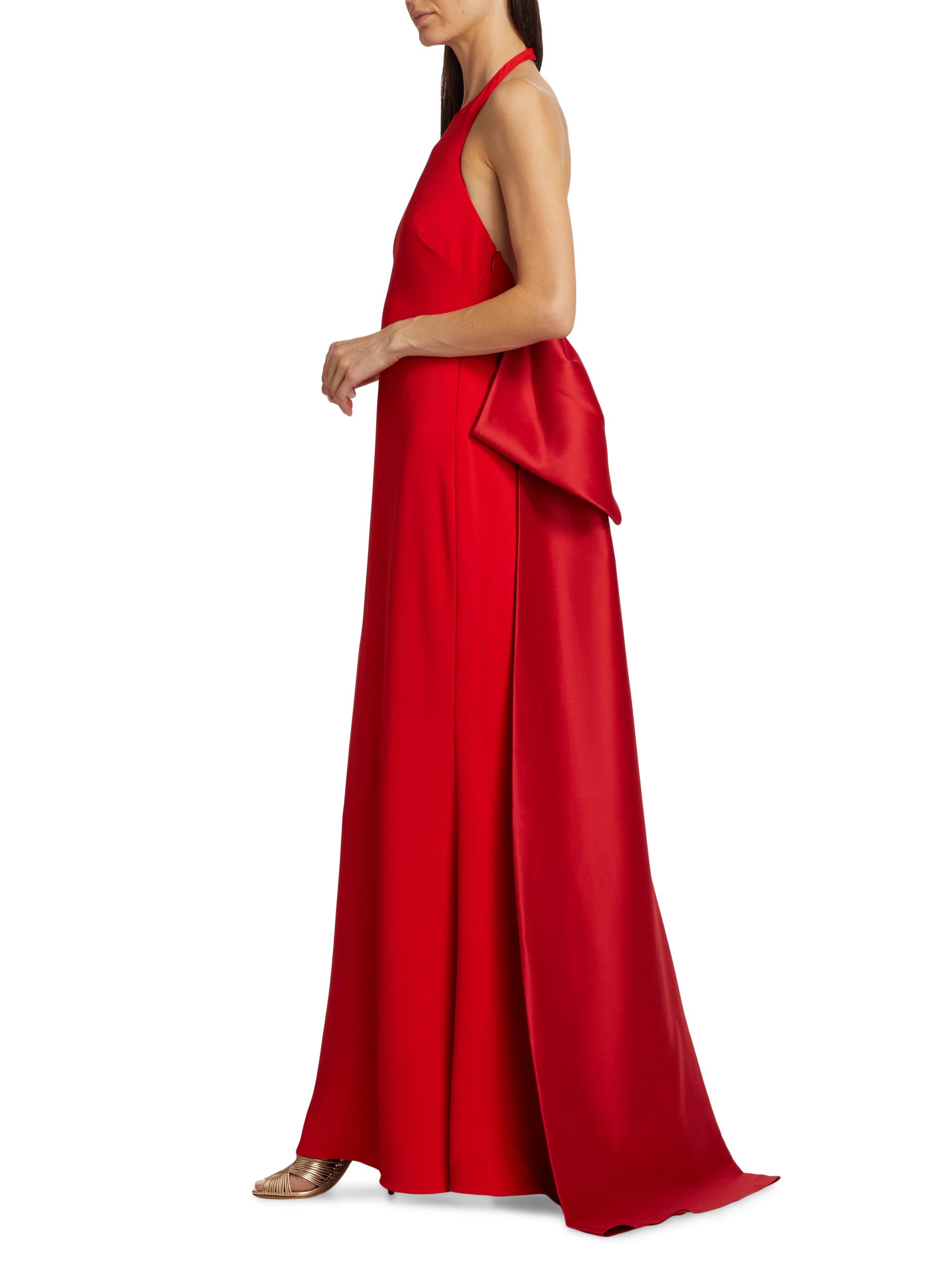 Crepe Bow Back Gown