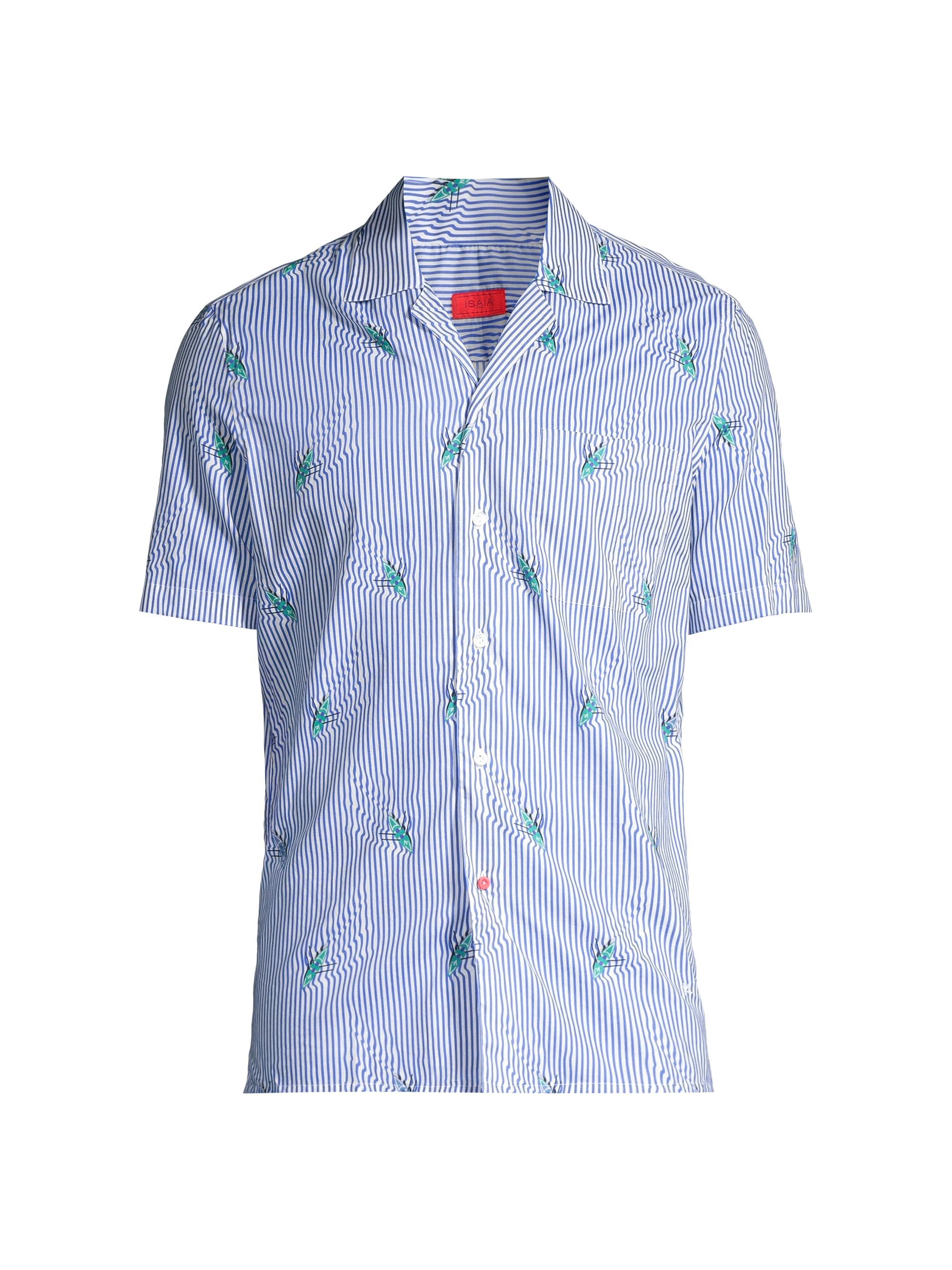 Isaia camp-collar cotton shirt - White